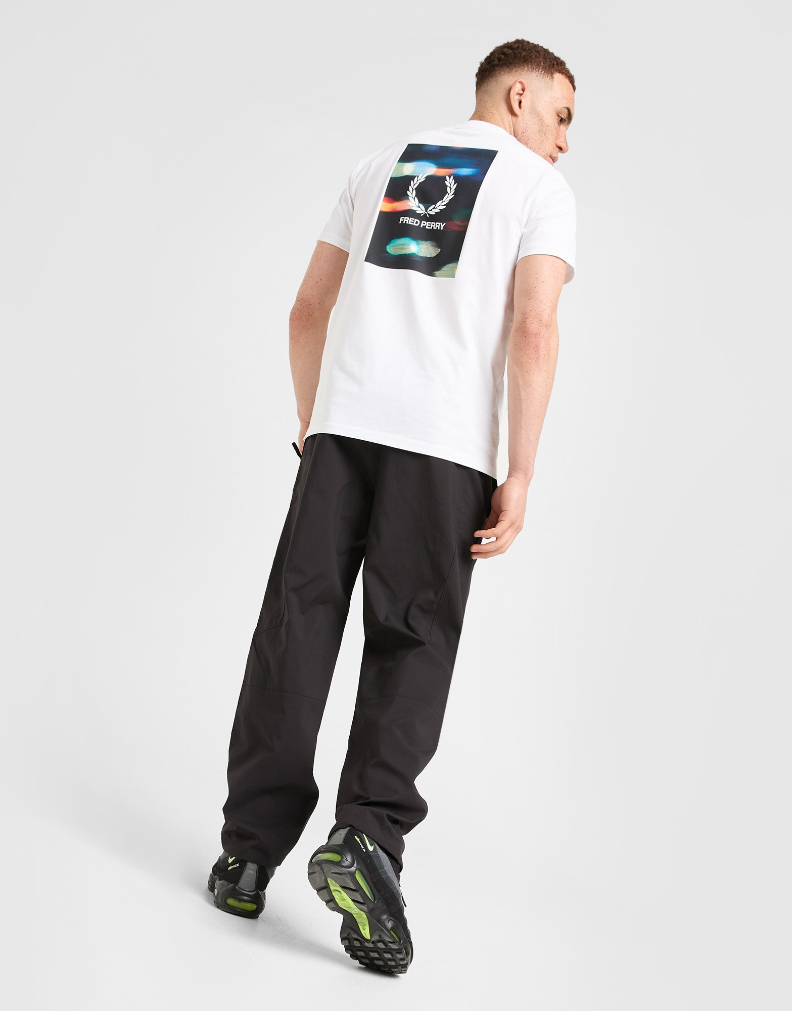 White Fred Perry Back Blur Graphic T-shirt - JD Sports