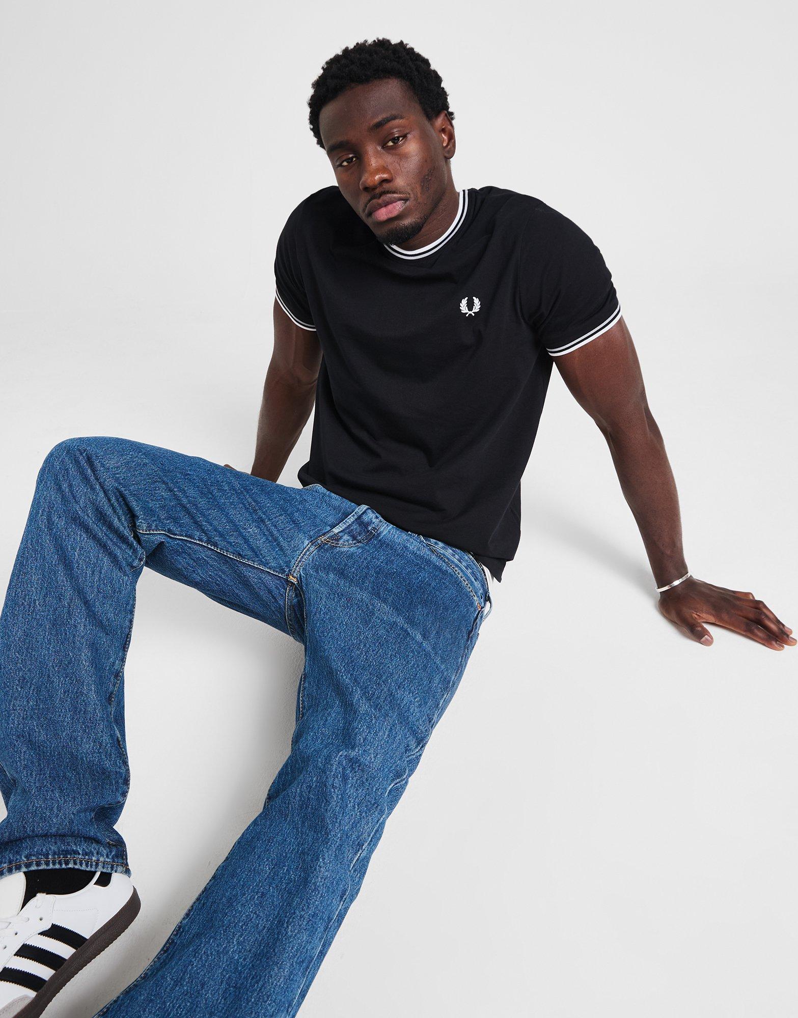 Black Fred Perry Twin Tipped T-Shirt - JD Sports Global