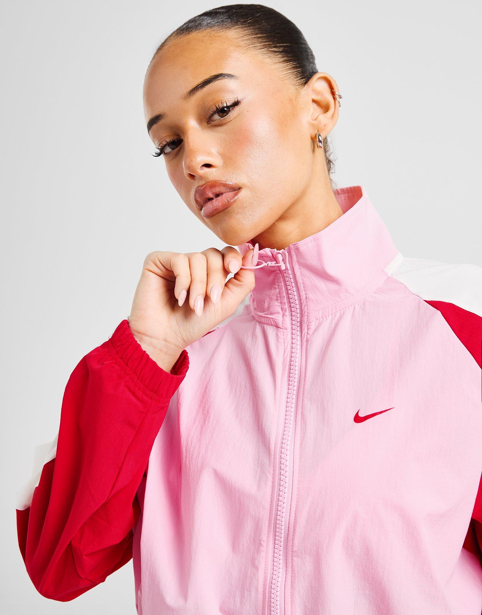 Pink Nike Essential Woven Colour Block Jacket JD Sports Australia