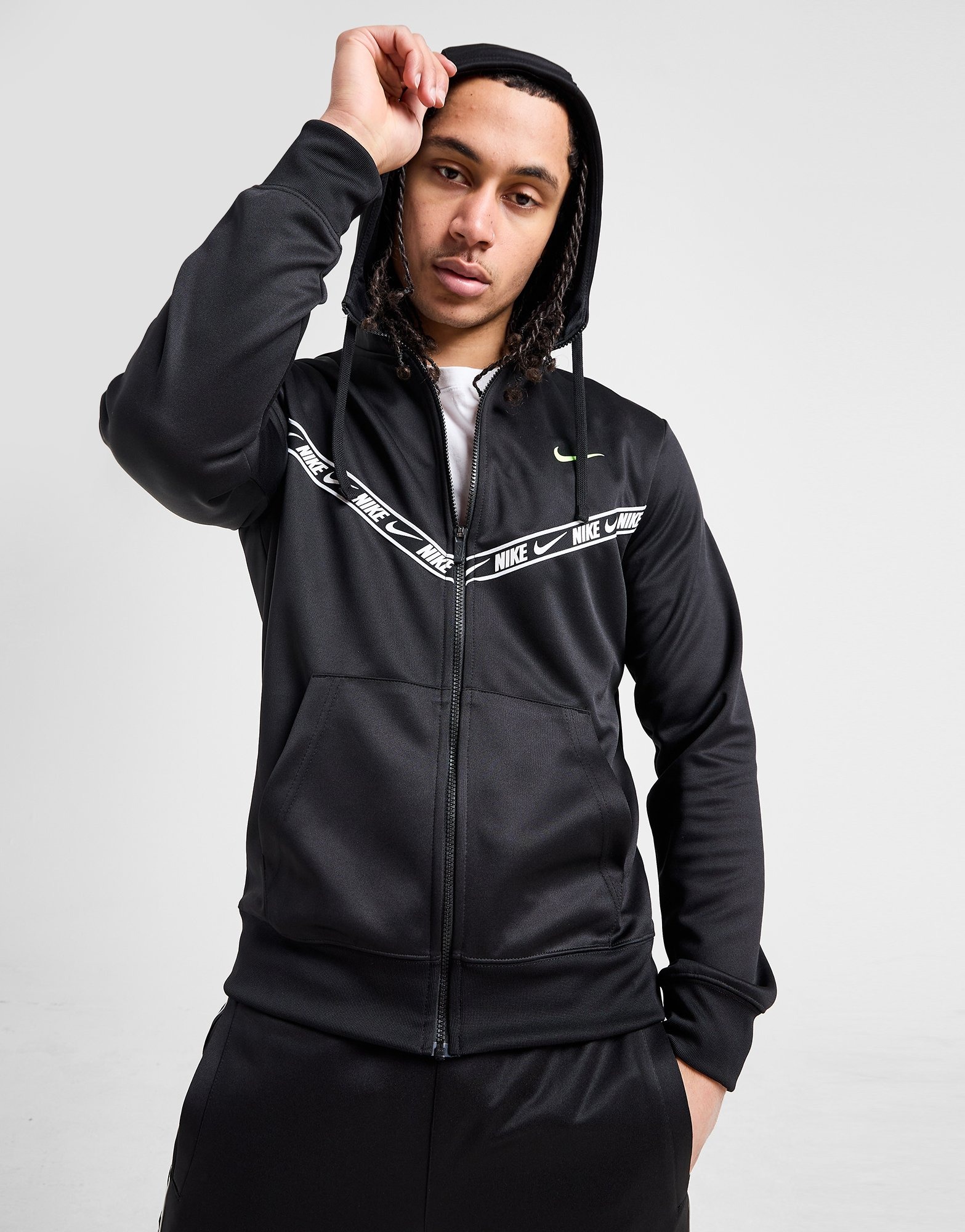 jd sports nike tape hoodie