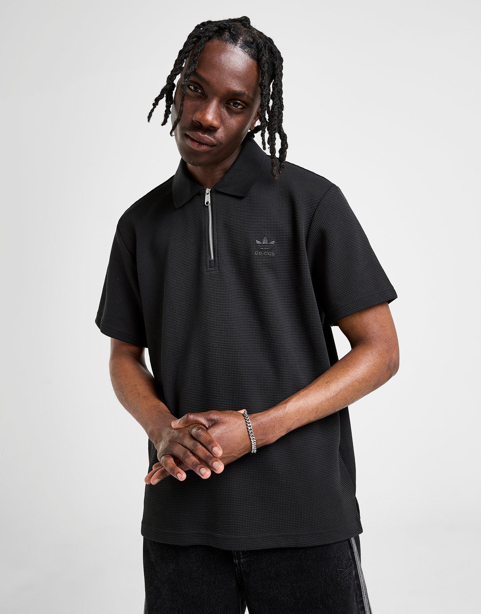 Black adidas Originals Waffle Polo Shirt - JD Sports Global