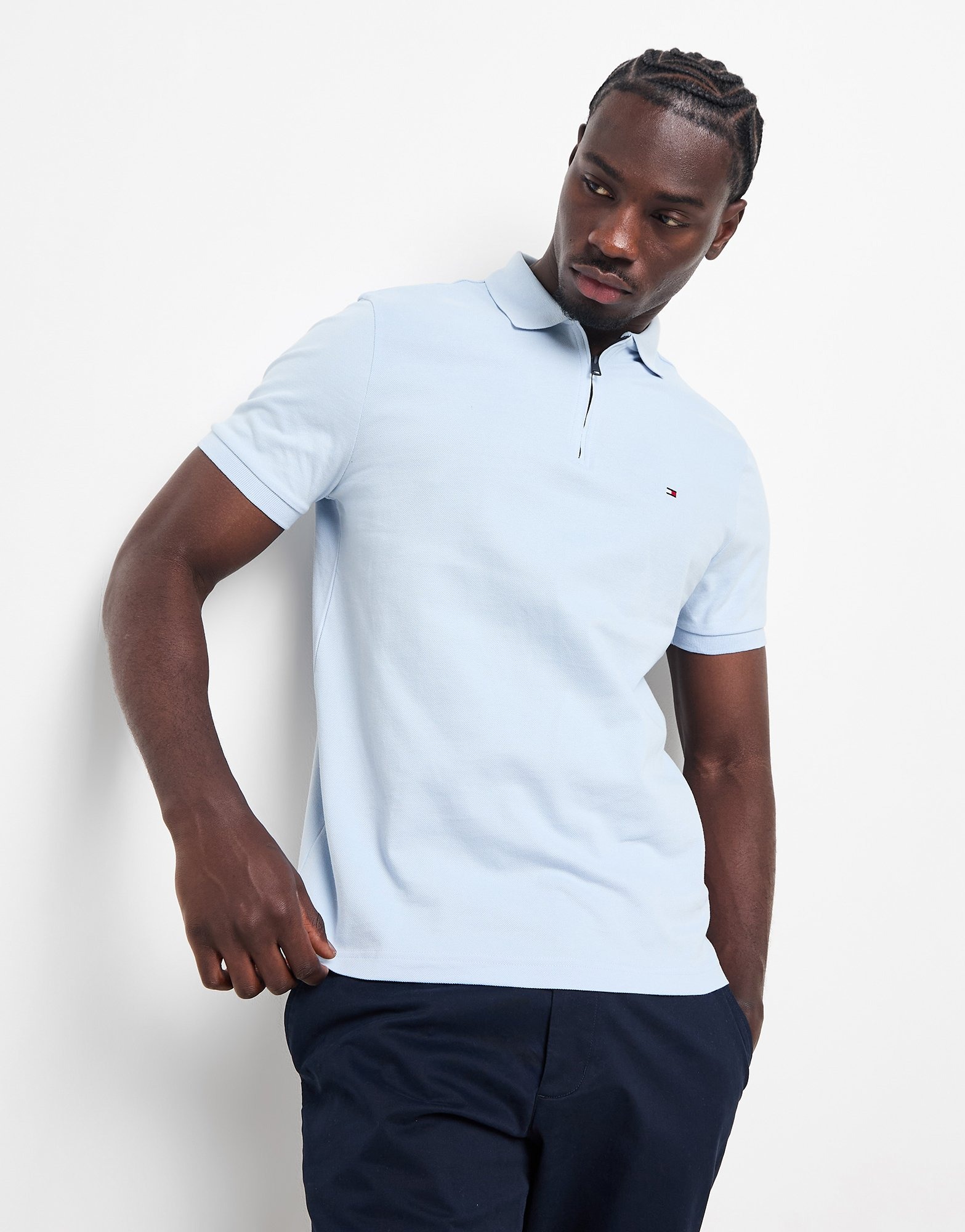 Tommy Hilfiger Blu Cotton Men Polo Shirt