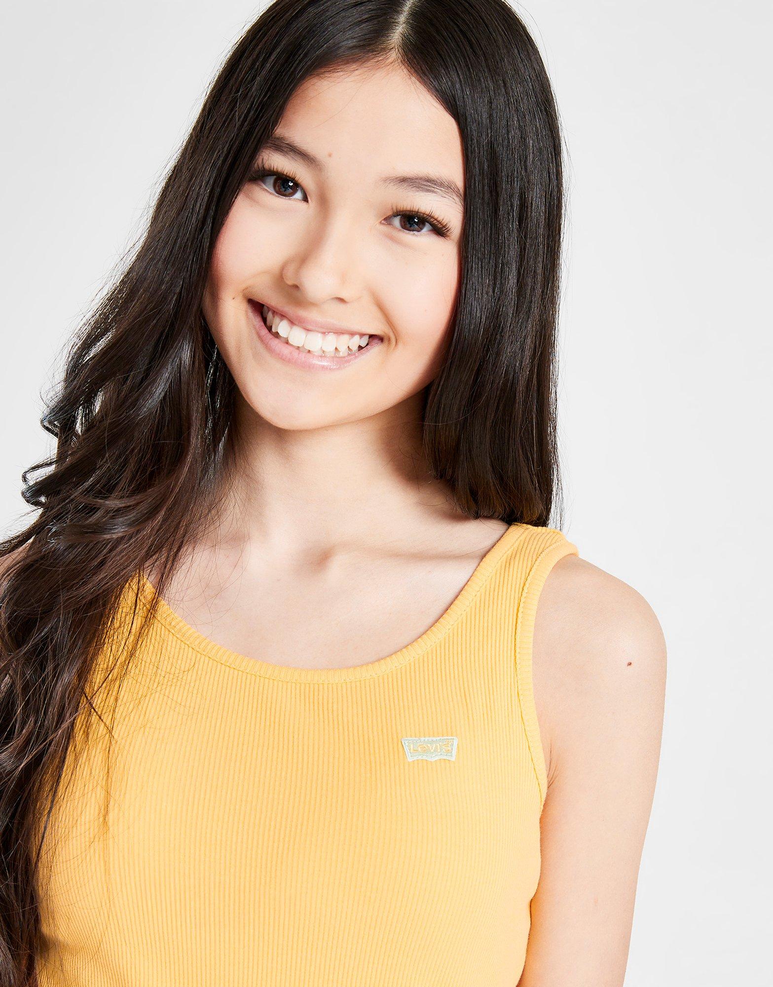 LEVI'S Girls' Small Logo Ribbed Tank Top Junior