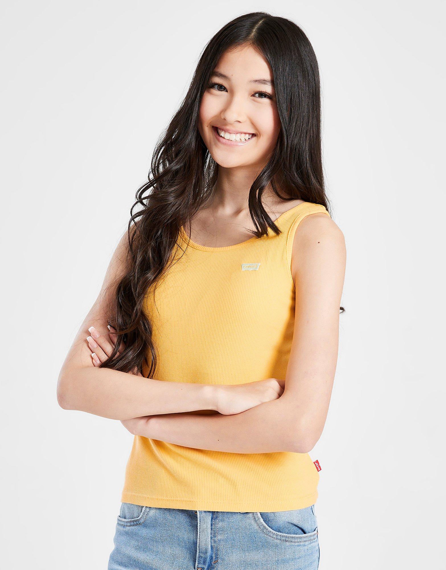 LEVI'S Girls' Small Logo Ribbed Tank Top Junior