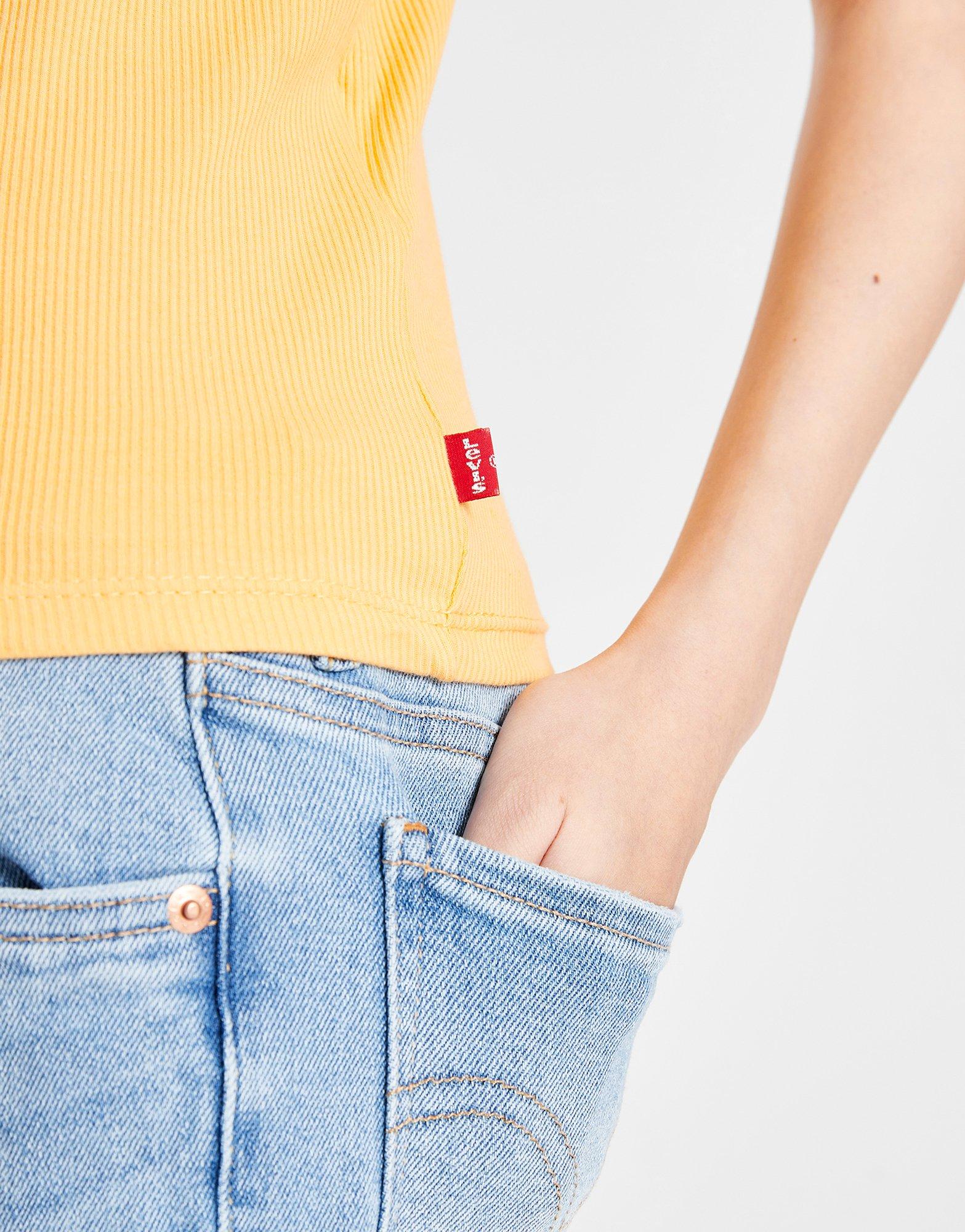 LEVI'S Girls' Small Logo Ribbed Tank Top Junior