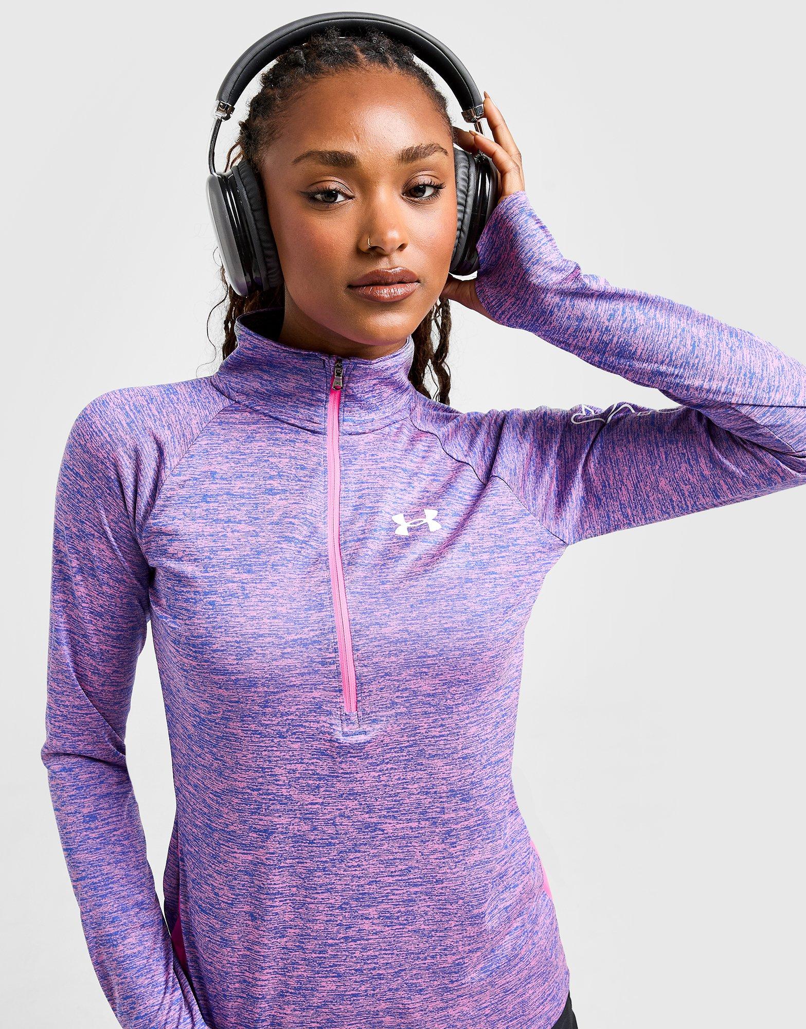 Under Armour ハーフジップ フィット上下セットSM 黒・紫 Under Armour ハーフジップ フィット上下セットSM 黒・紫 - メルカリ