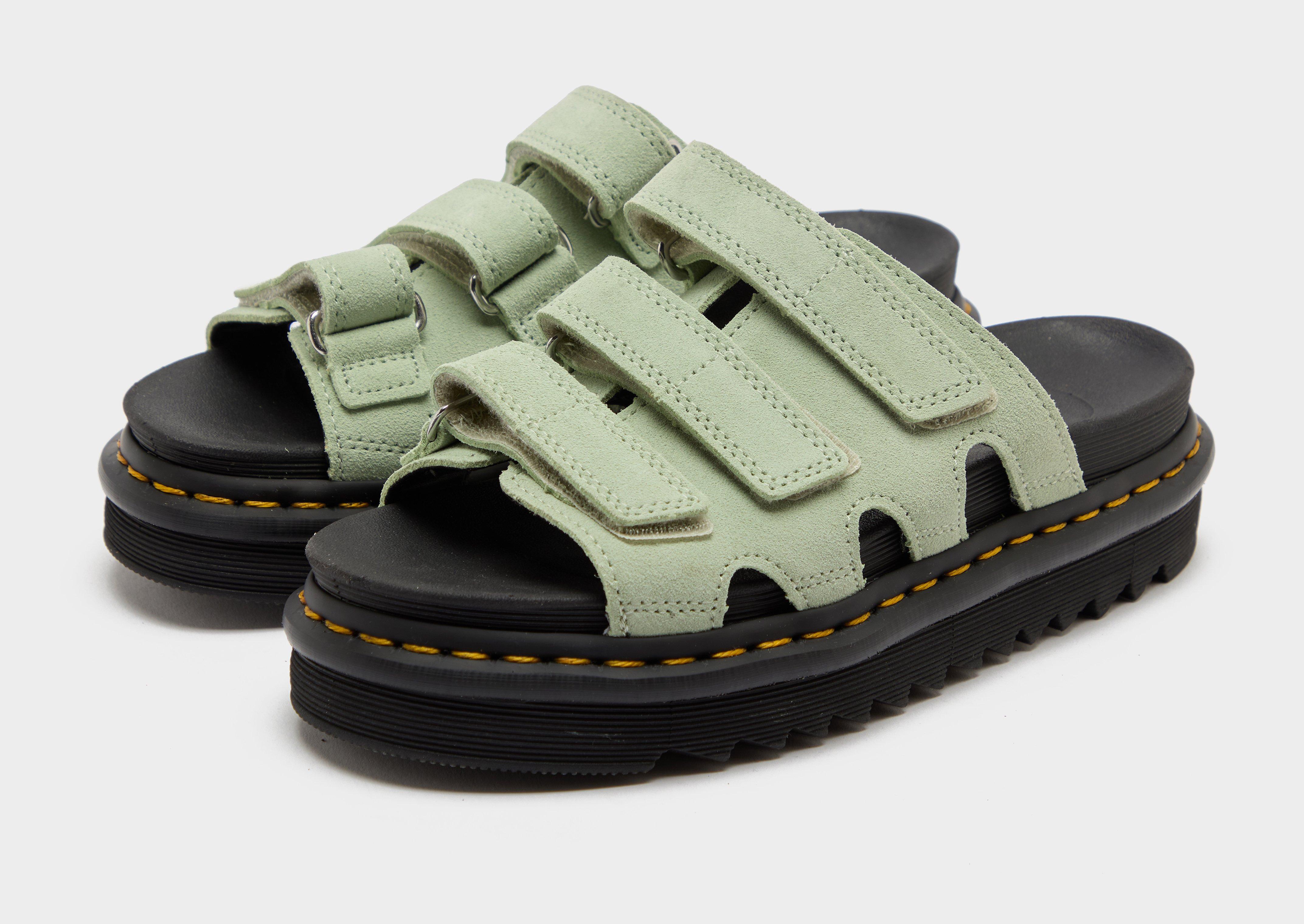Green Dr. Martens Raine Slides Women's - JD Sports Global