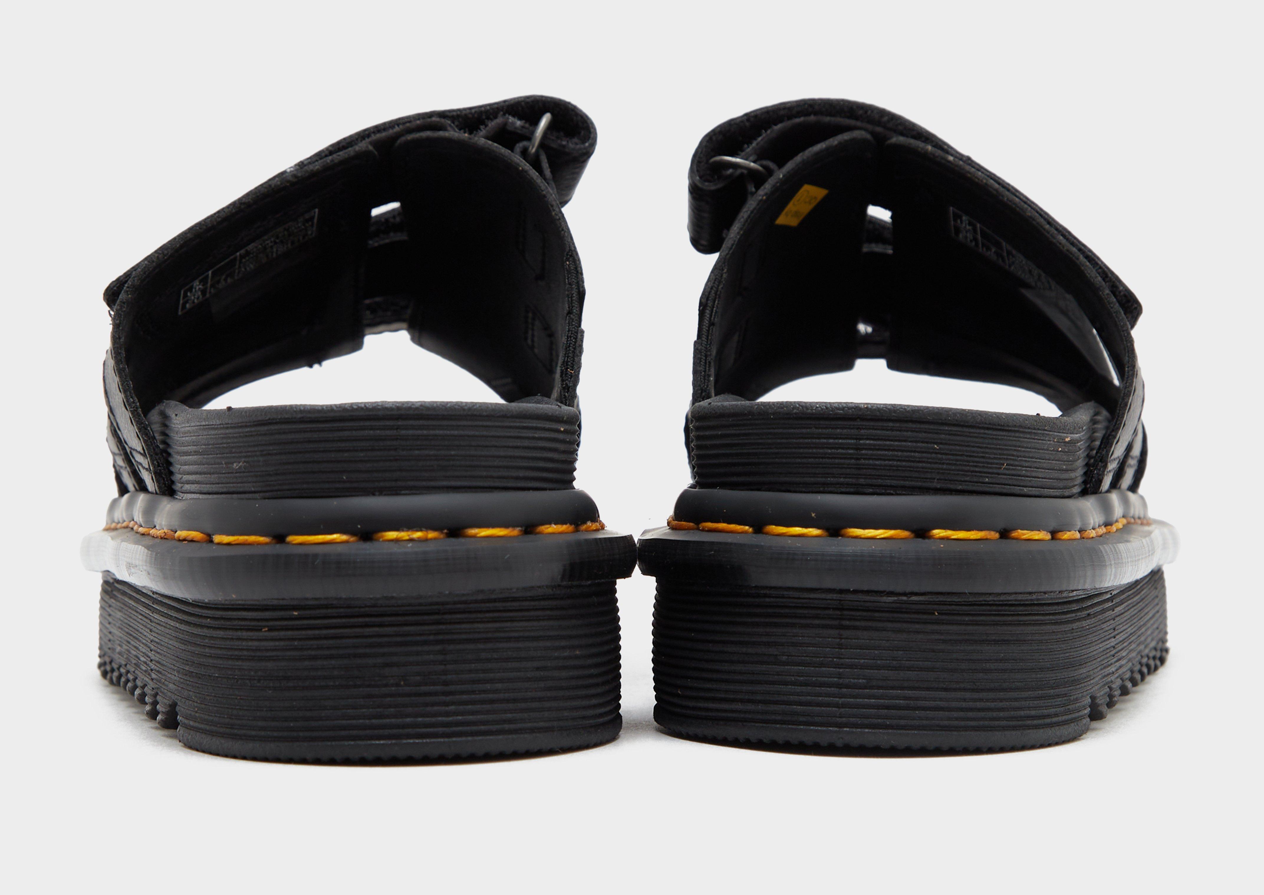 ●大人気【Dr.Martens】 Raine Slide ★送料・関税込★ Raine Slide Athena leather sandals in Black | Dr. Martens