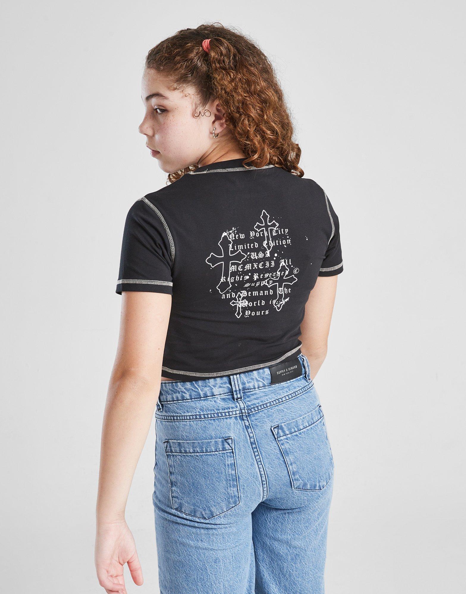 Supply & Demand Girls' Cross Graphic Baby T-Shirt Junior