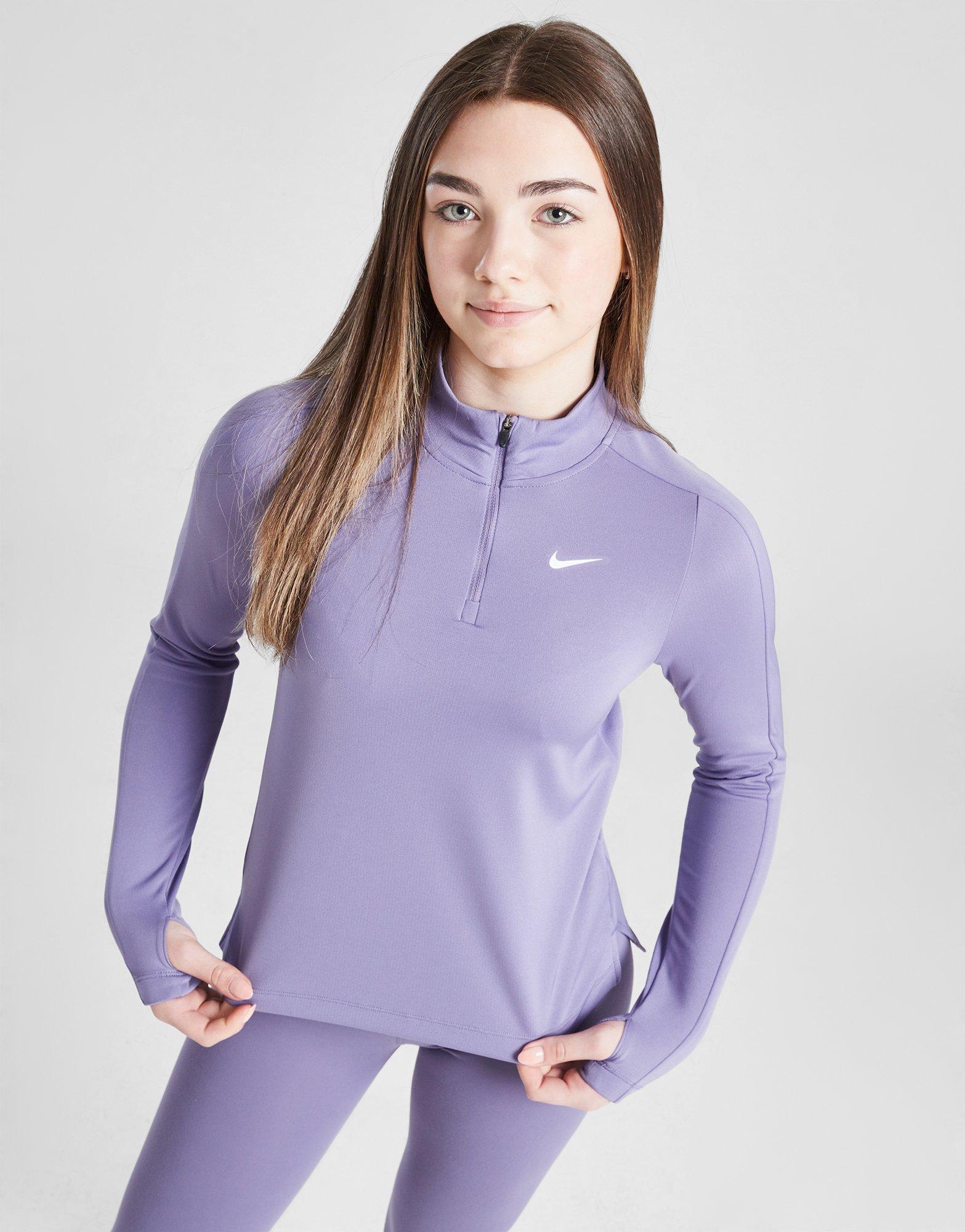 Nike Girls' Fitness Long Sleeve 1/2 Zip Top Junior