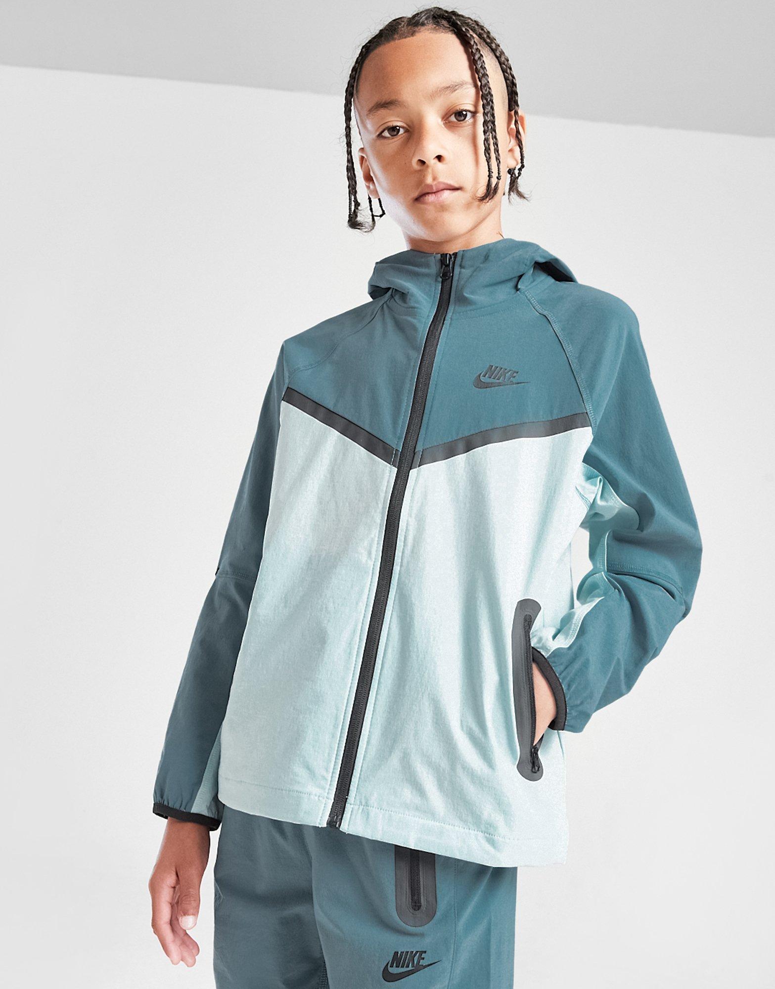 Nike Tech Woven Full Zip Colour Block Jacket Junior