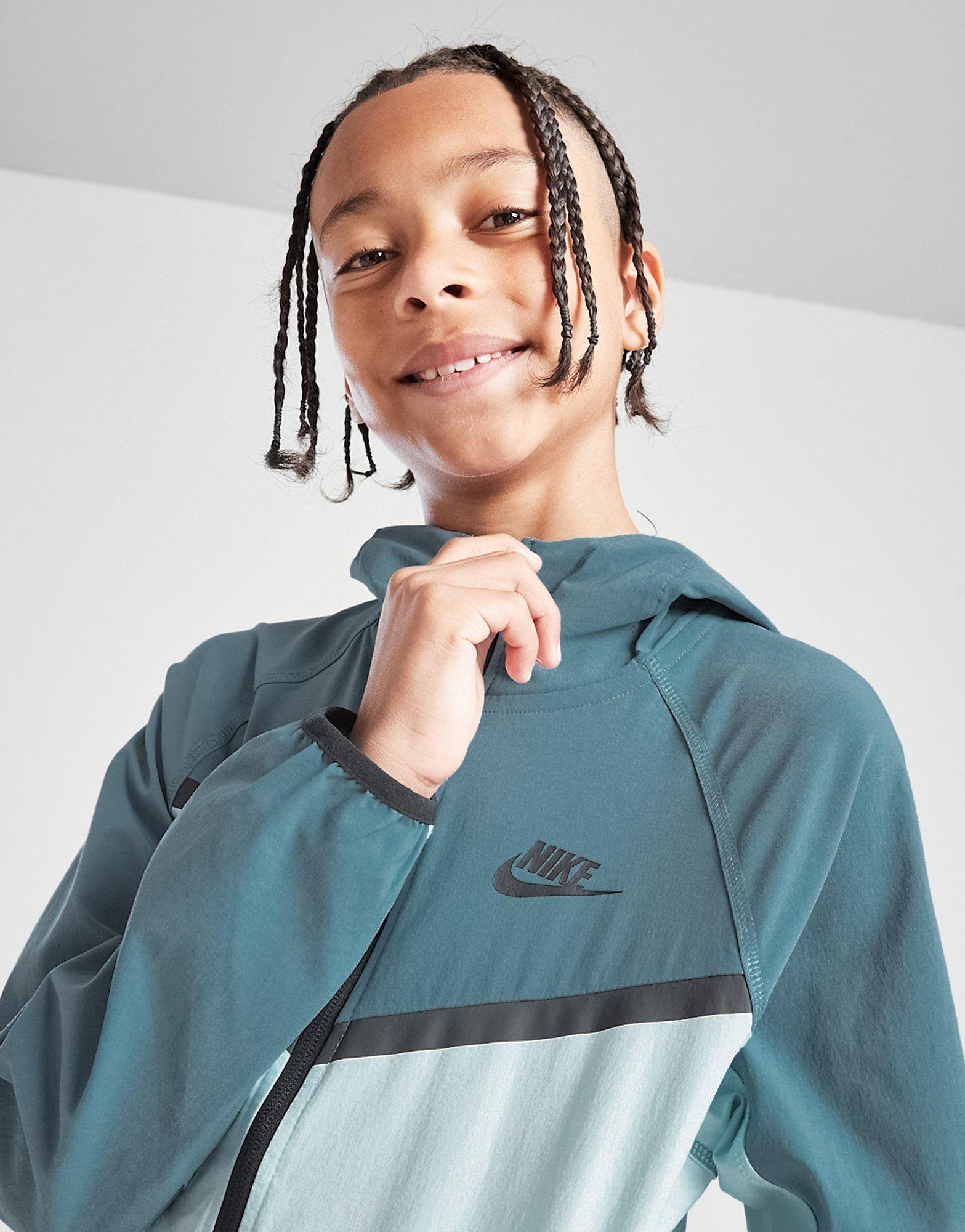 Nike Tech Woven Full Zip Colour Block Jacket Junior