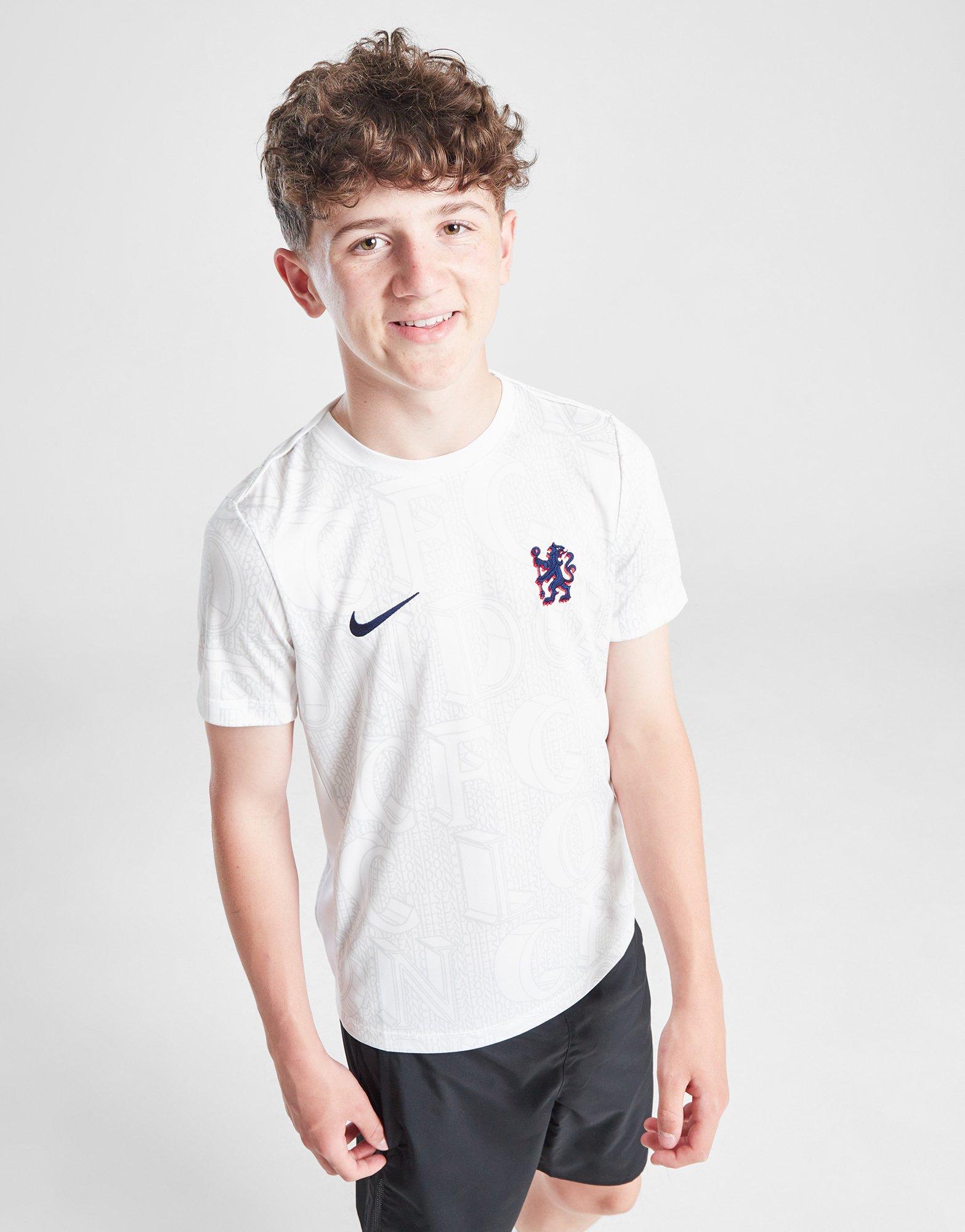 White Nike Chelsea FC Pre Match Shirt Junior | JD Sports UK