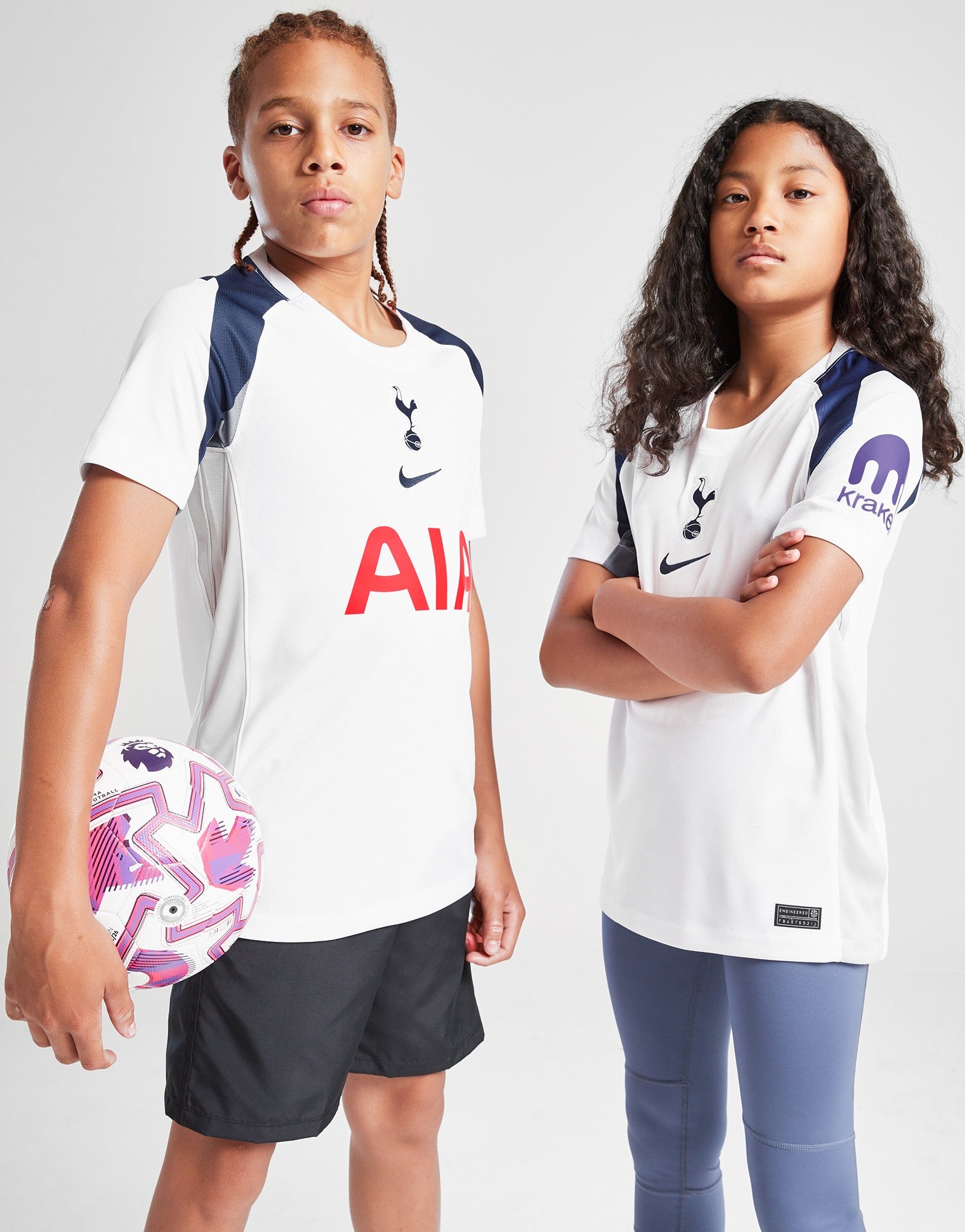 White Nike Tottenham Hotspur FC 2025/26 Home Shirt Junior