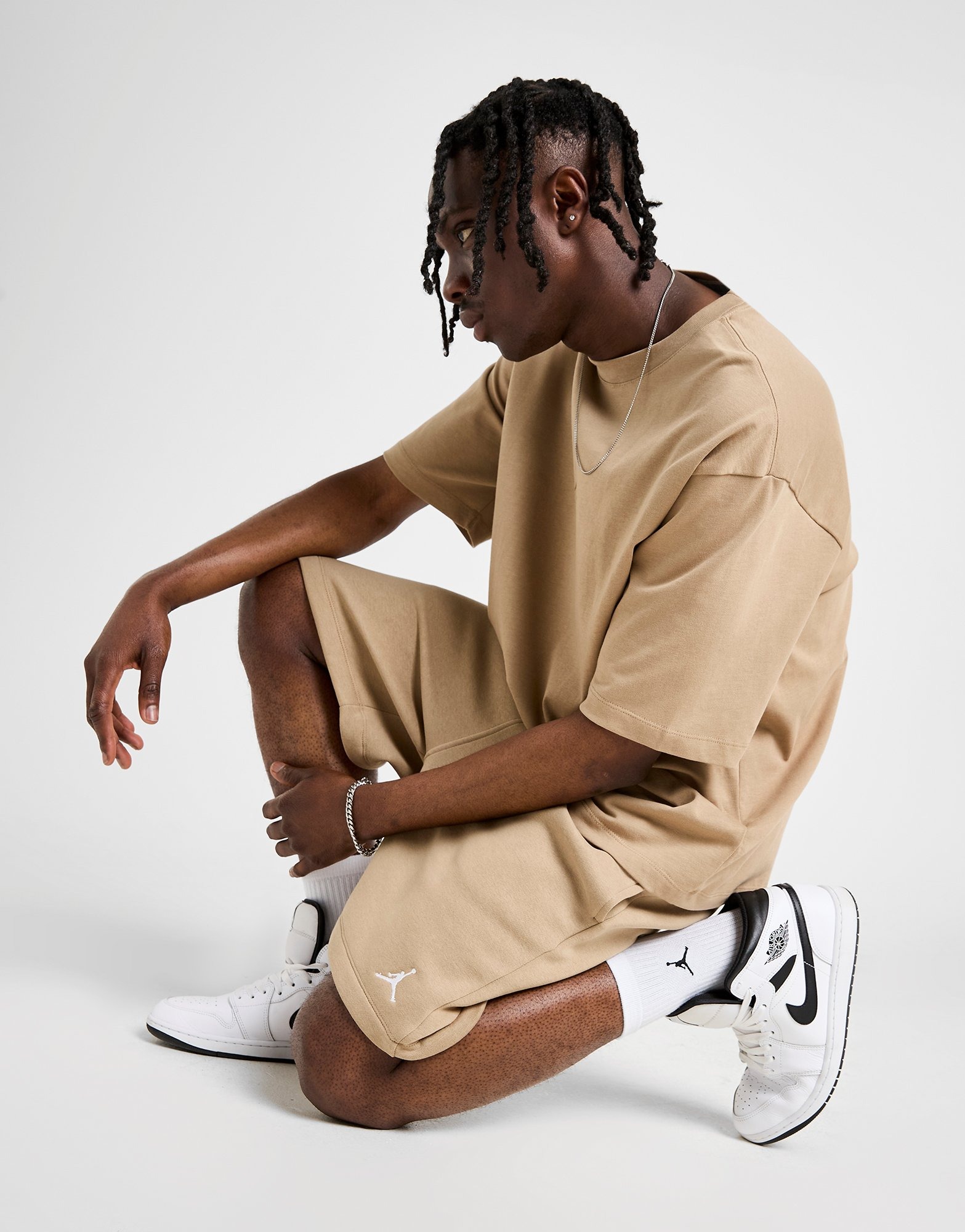 Jordan Short en polaire Brooklyn Beige- JD Sports France