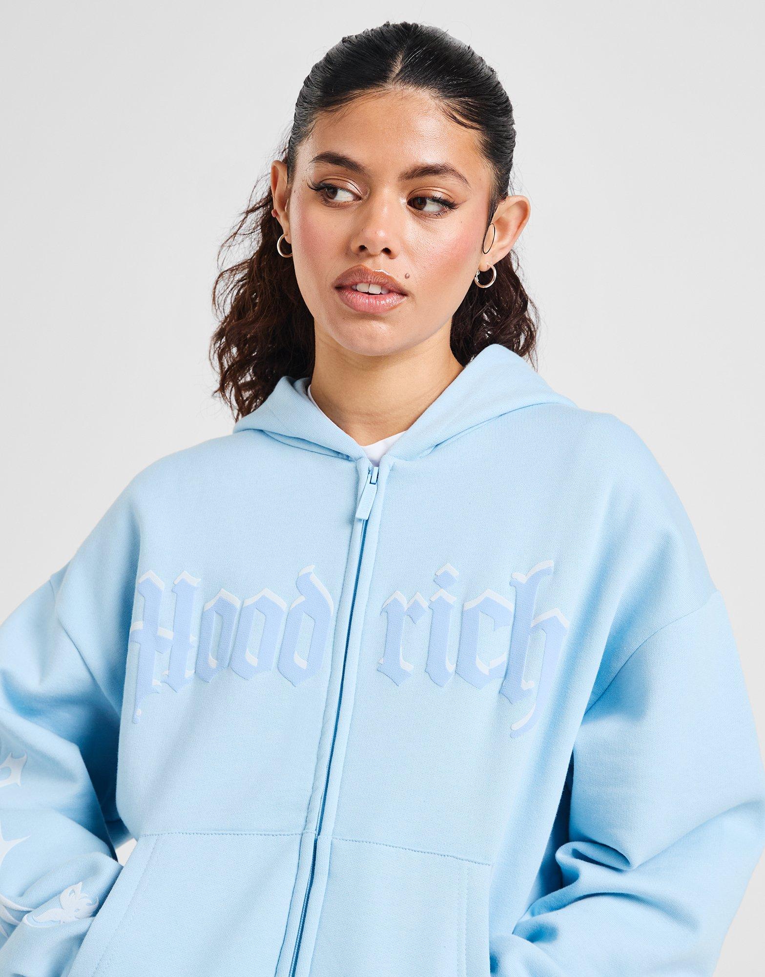 【JICHOI COMFORT】24-005 RIBBED HOODIE (PALE BLUE) 24-005 fleece pullover (pale blue) 24-005 ribbed long sleeve