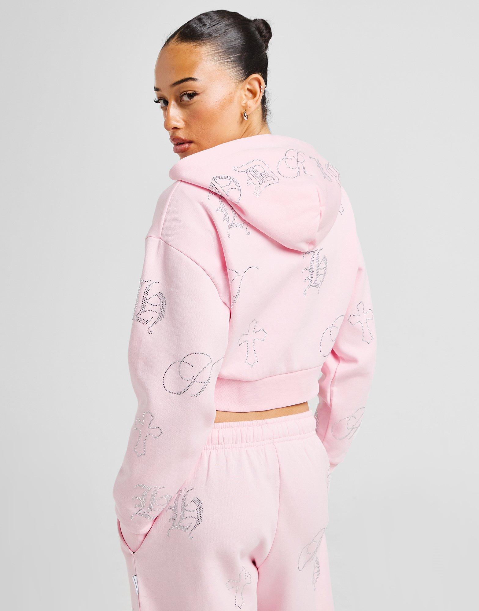 Hoodrich Crystal Crop Full Zip Hoodie