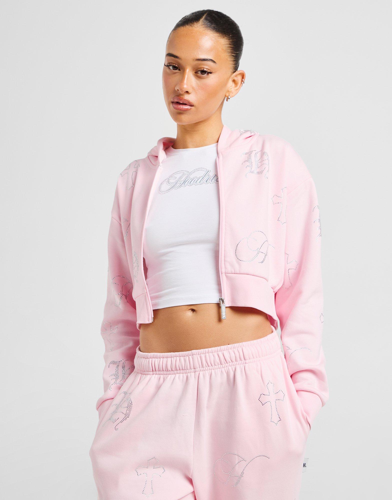 Hoodrich Crystal Crop Full Zip Hoodie