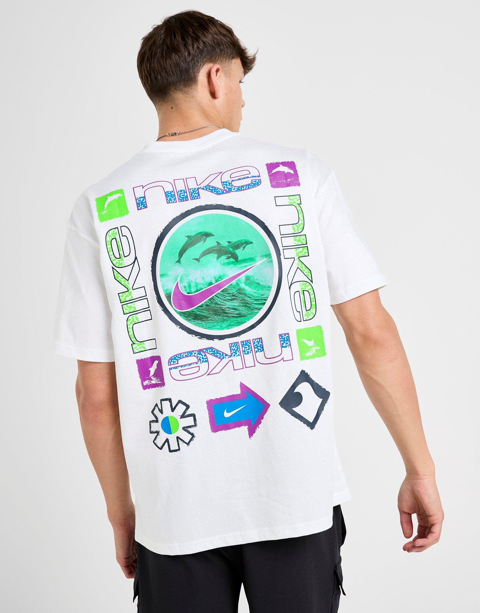 White Nike Dolphin Back Graphic T-Shirt - JD Sports Global