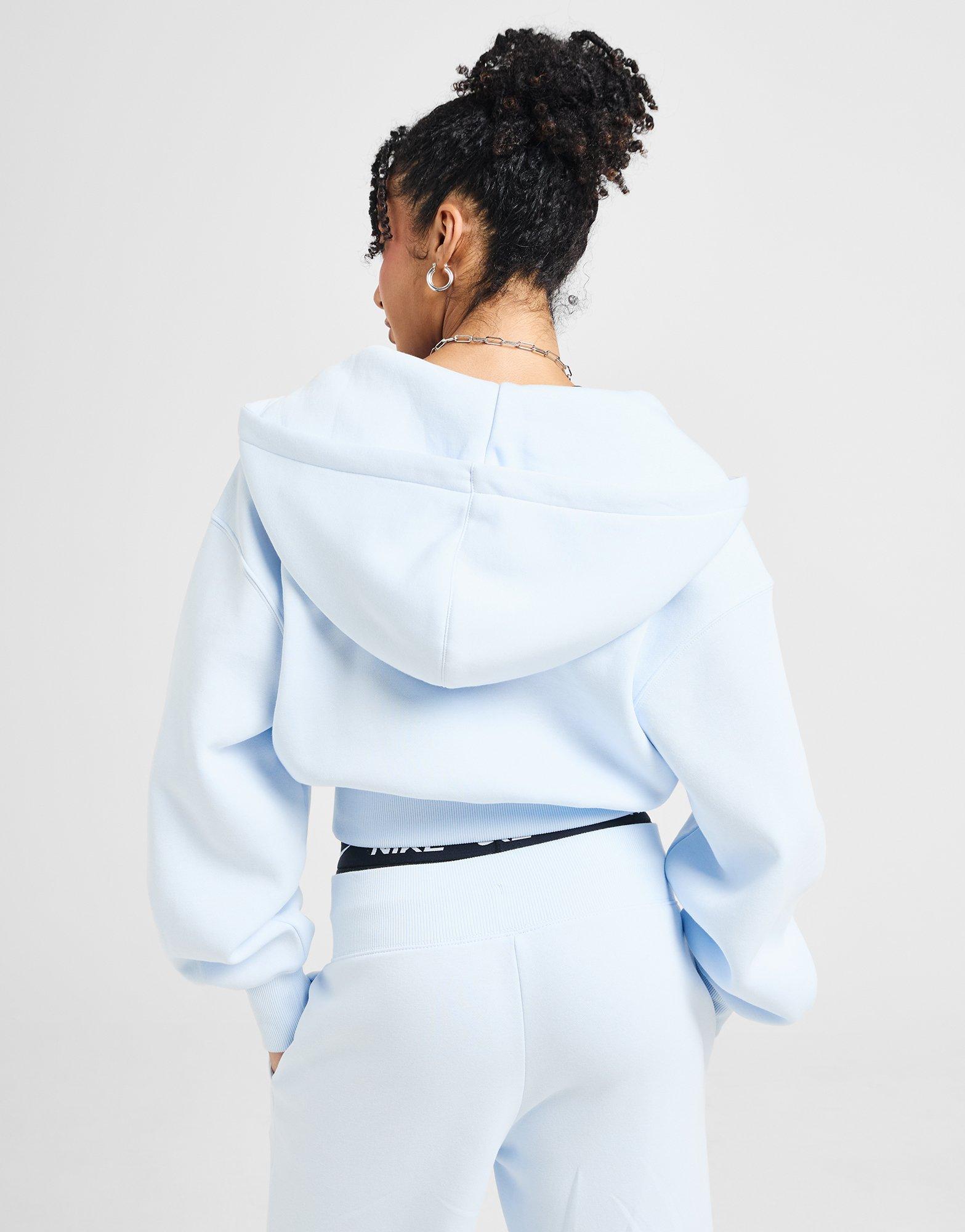 Blue Nike Phoenix Crop Full Zip Hoodie - JD Sports Global