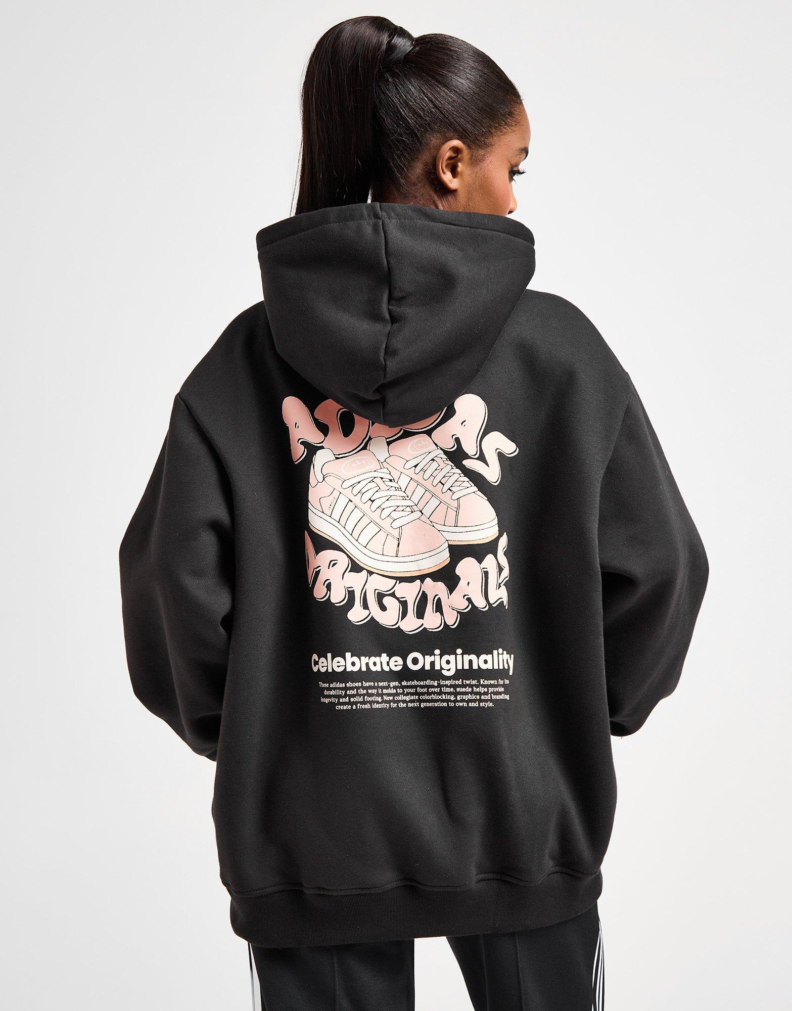 Bubble Writing Womens Adidas Pullover Hoodie Essentials Loose