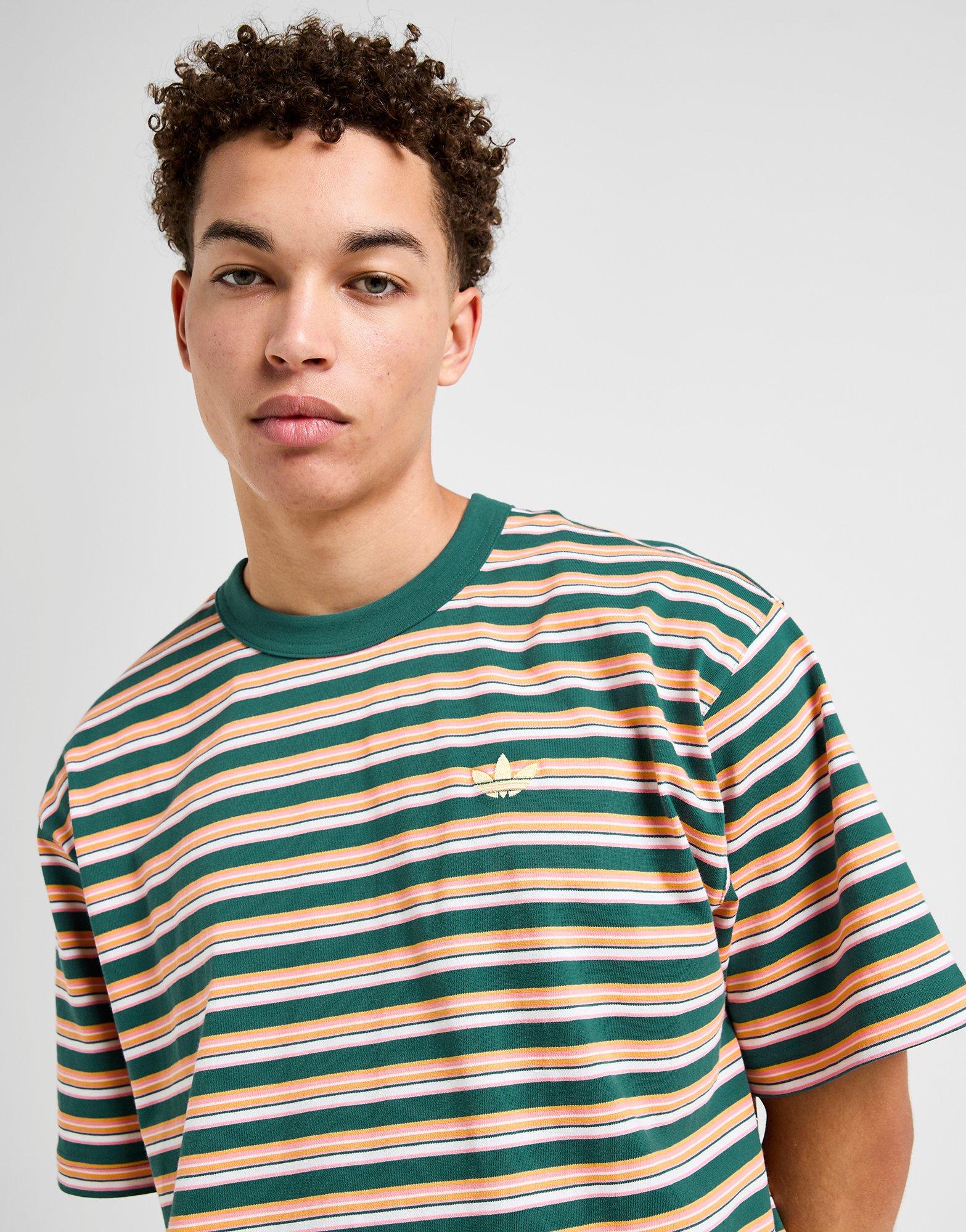 ★ adidas★ striped tee tech green KB8357 Green adidas Originals Stripe T-Shirt | JD Sports UK