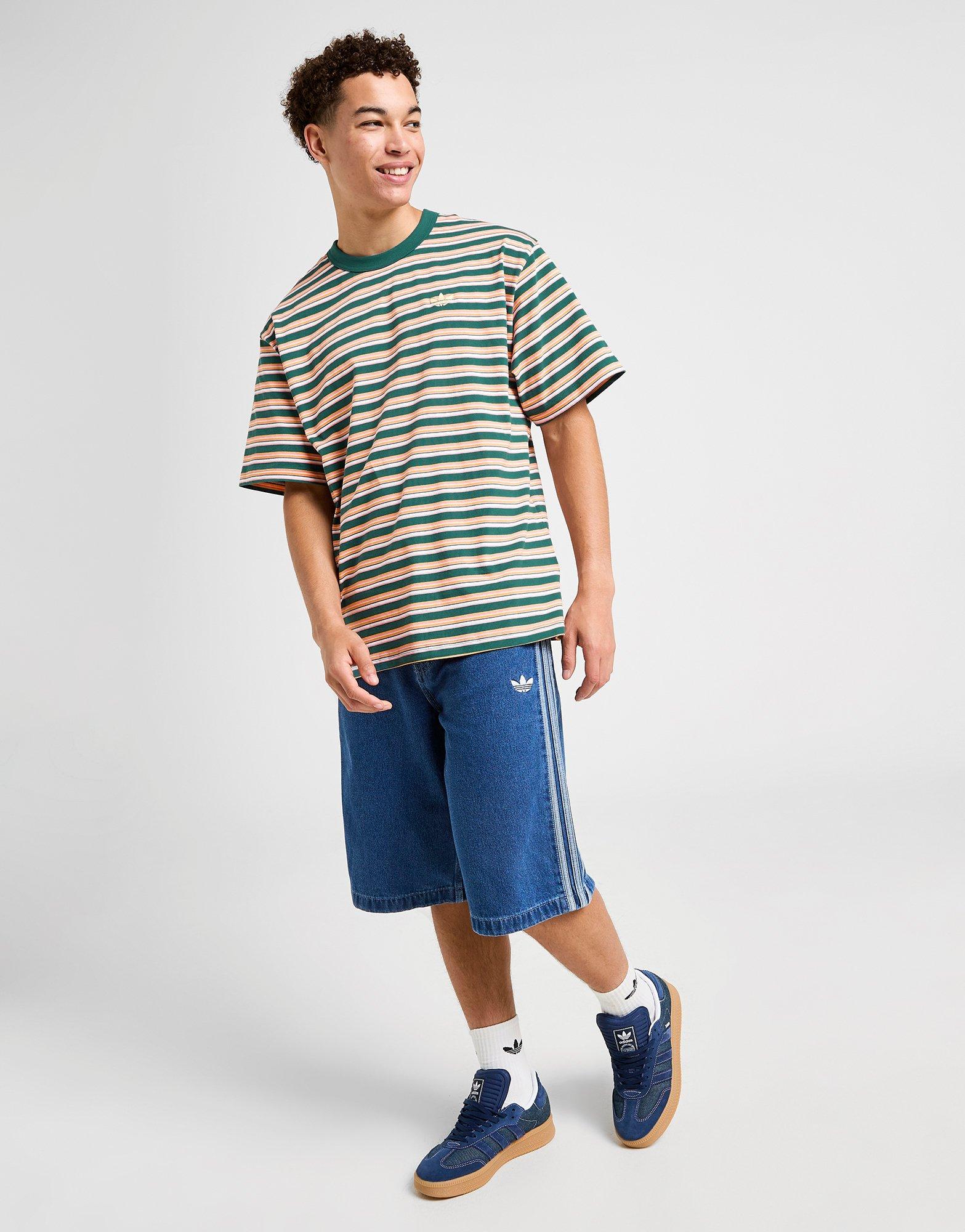 ★ adidas★ striped tee tech green KB8357 adidas Originals Stripe Tee - Multicolor | Free Shipping