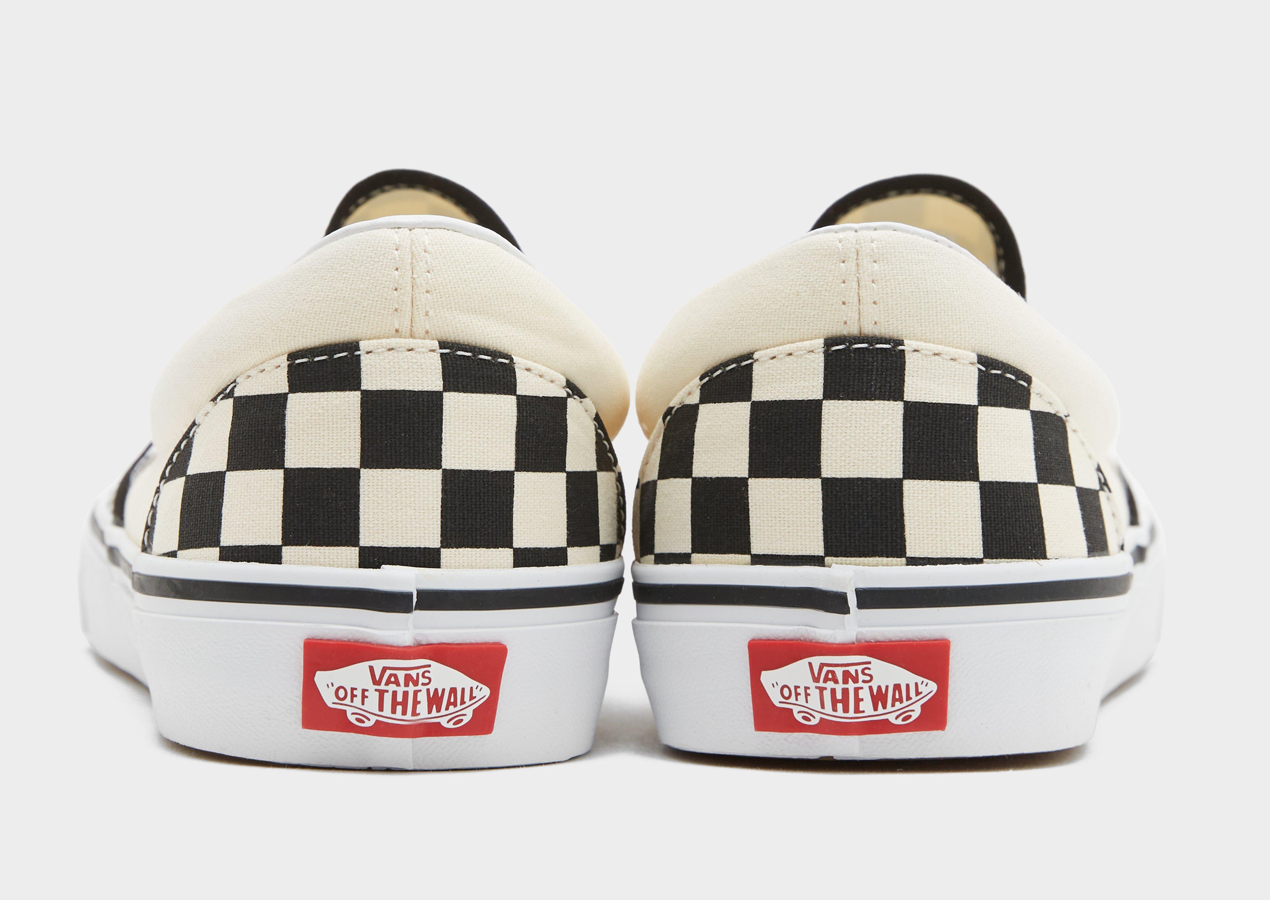 White Vans Slip-On Checkerboard JD Sports UK