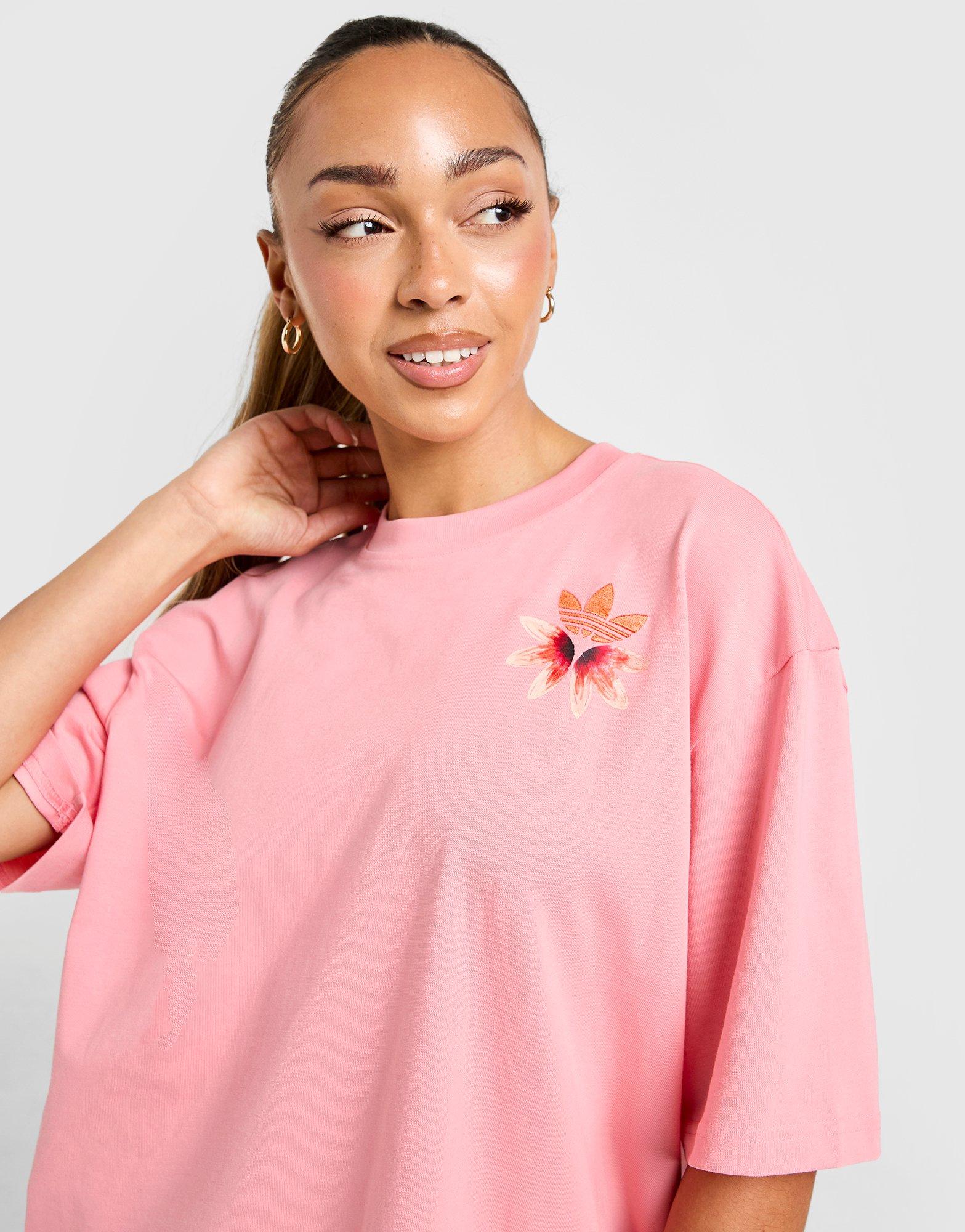 Pink adidas Originals Flower Graphic T-Shirt - JD Sports Global
