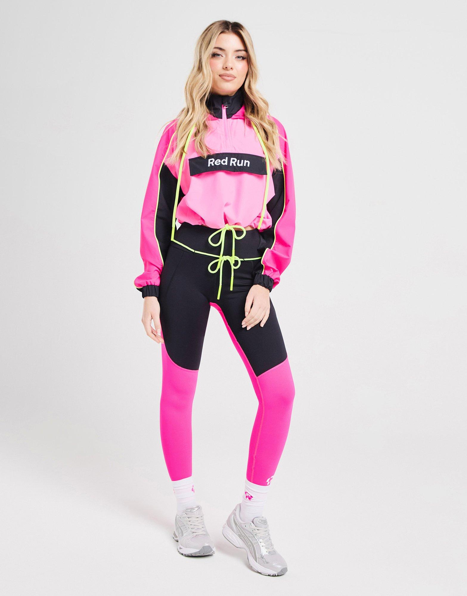 Red Run Activewear Twin Flame Cropped Windbreaker