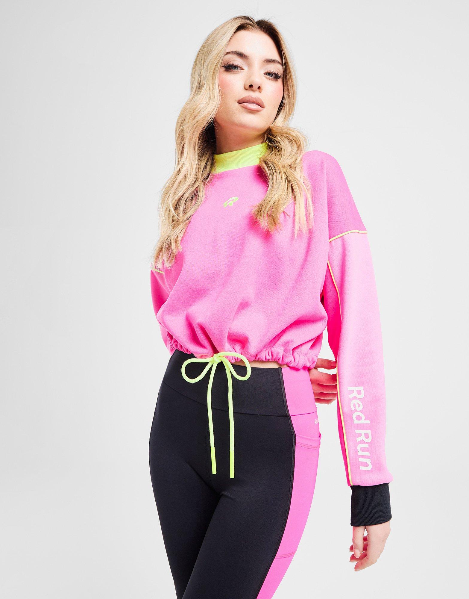 Red Run Activewear Twin Flame Crop Sweatshirt