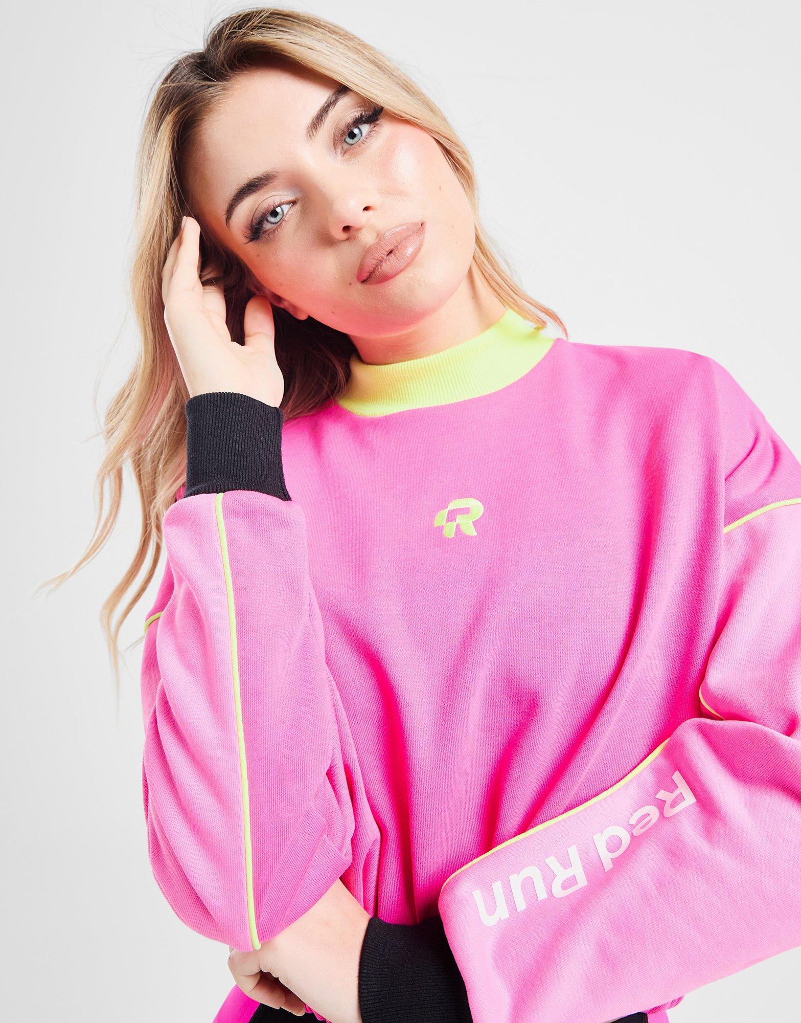 Red Run Activewear Twin Flame Crop Sweatshirt