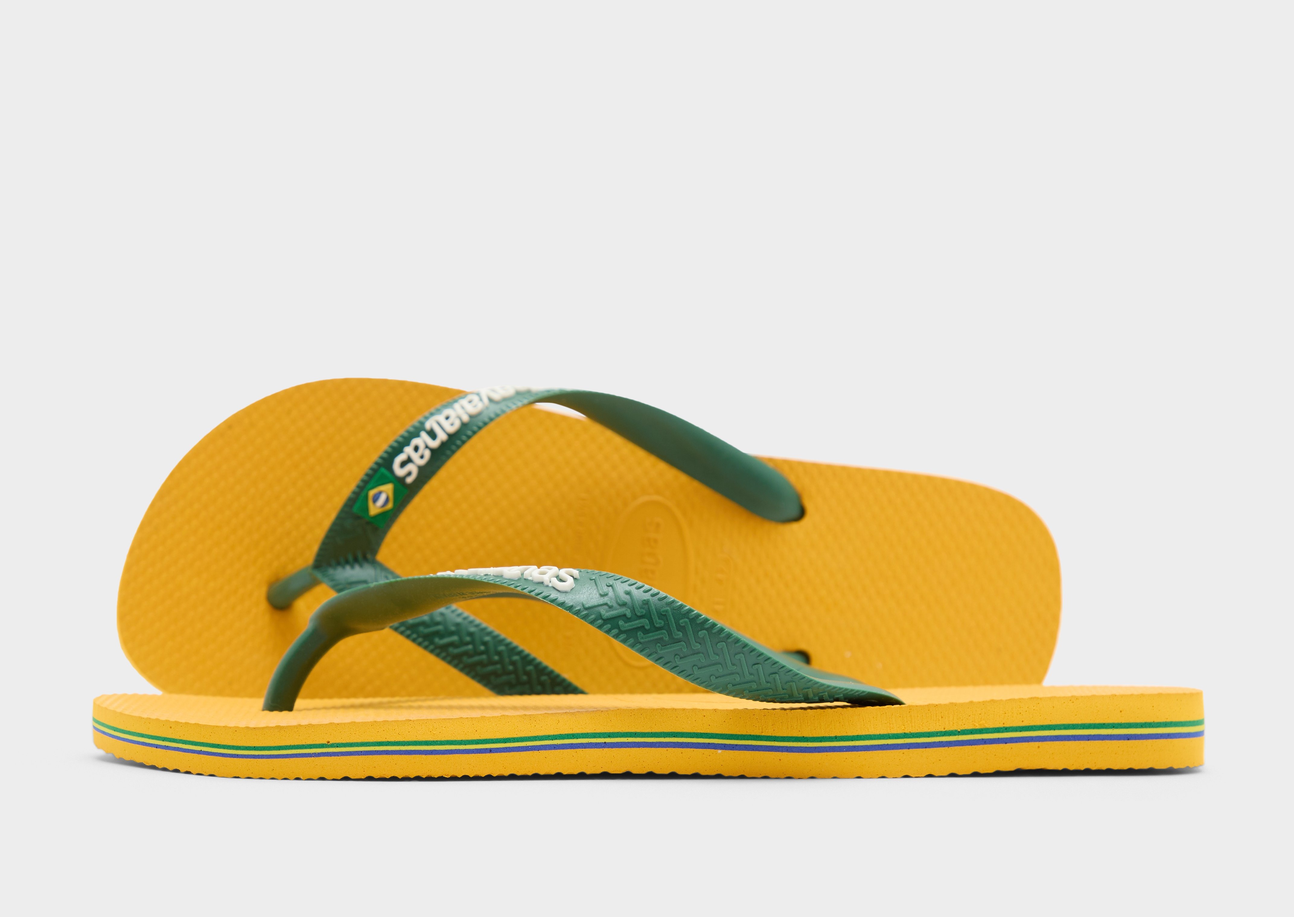 Yellow Havaianas Brazil Logo Flip Flops - JD Sports Global