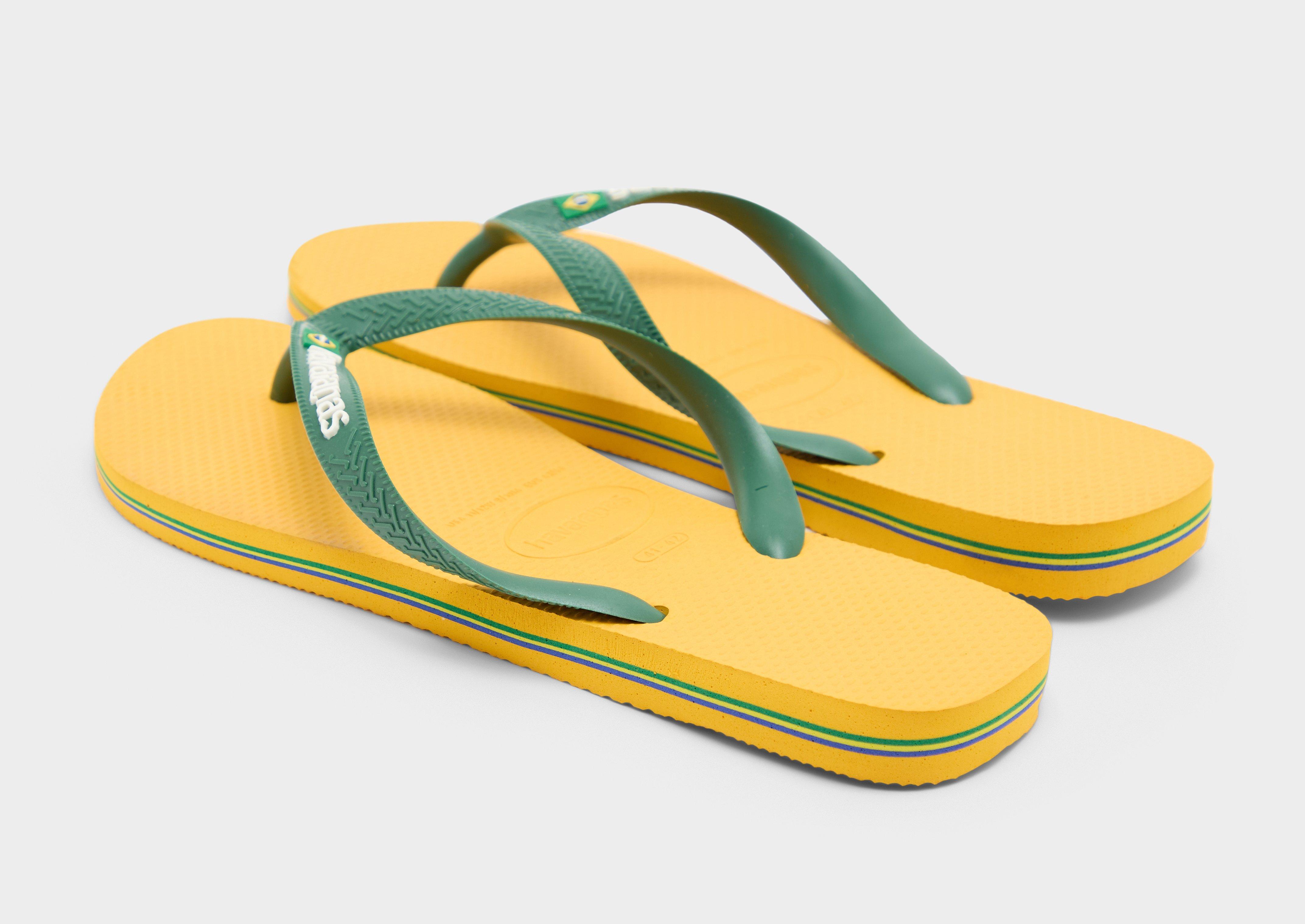 シューズ・サンダルその他 BRASIL Banana Yellow Flip-Flops Amazon.com | Havaianas for Women - Brazil Logo Color Flip