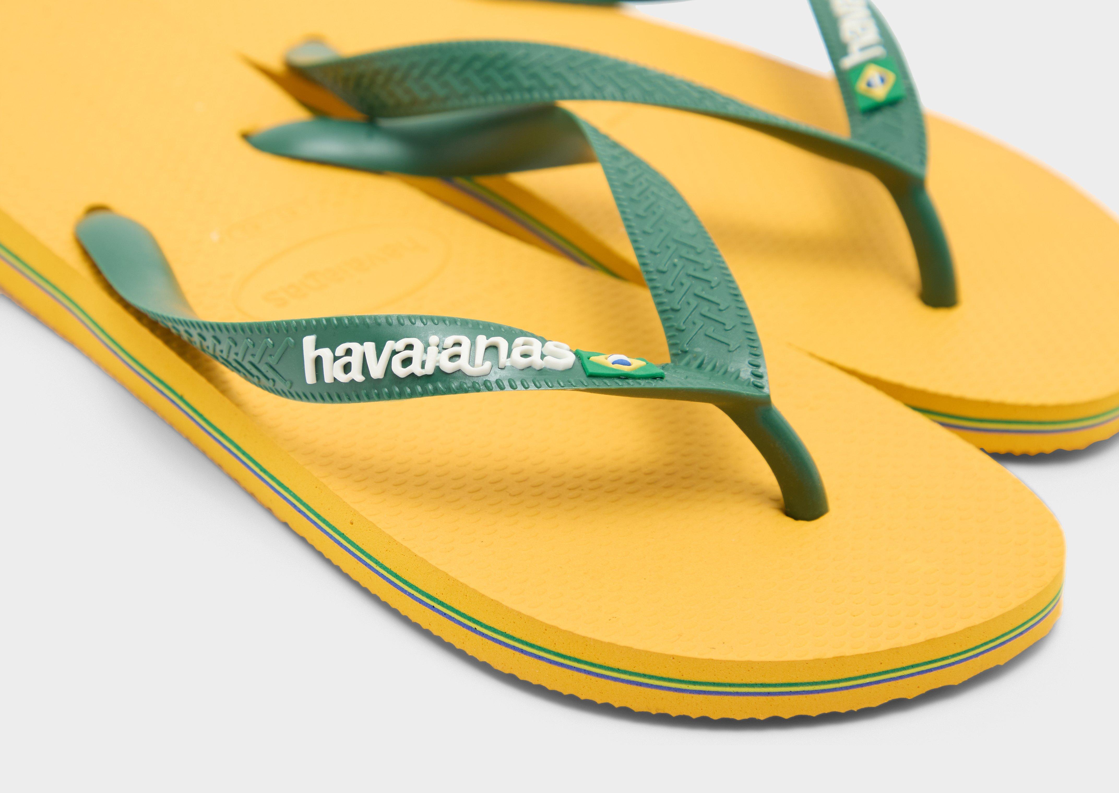 Yellow Havaianas Brazil Logo Flip Flops - JD Sports Global