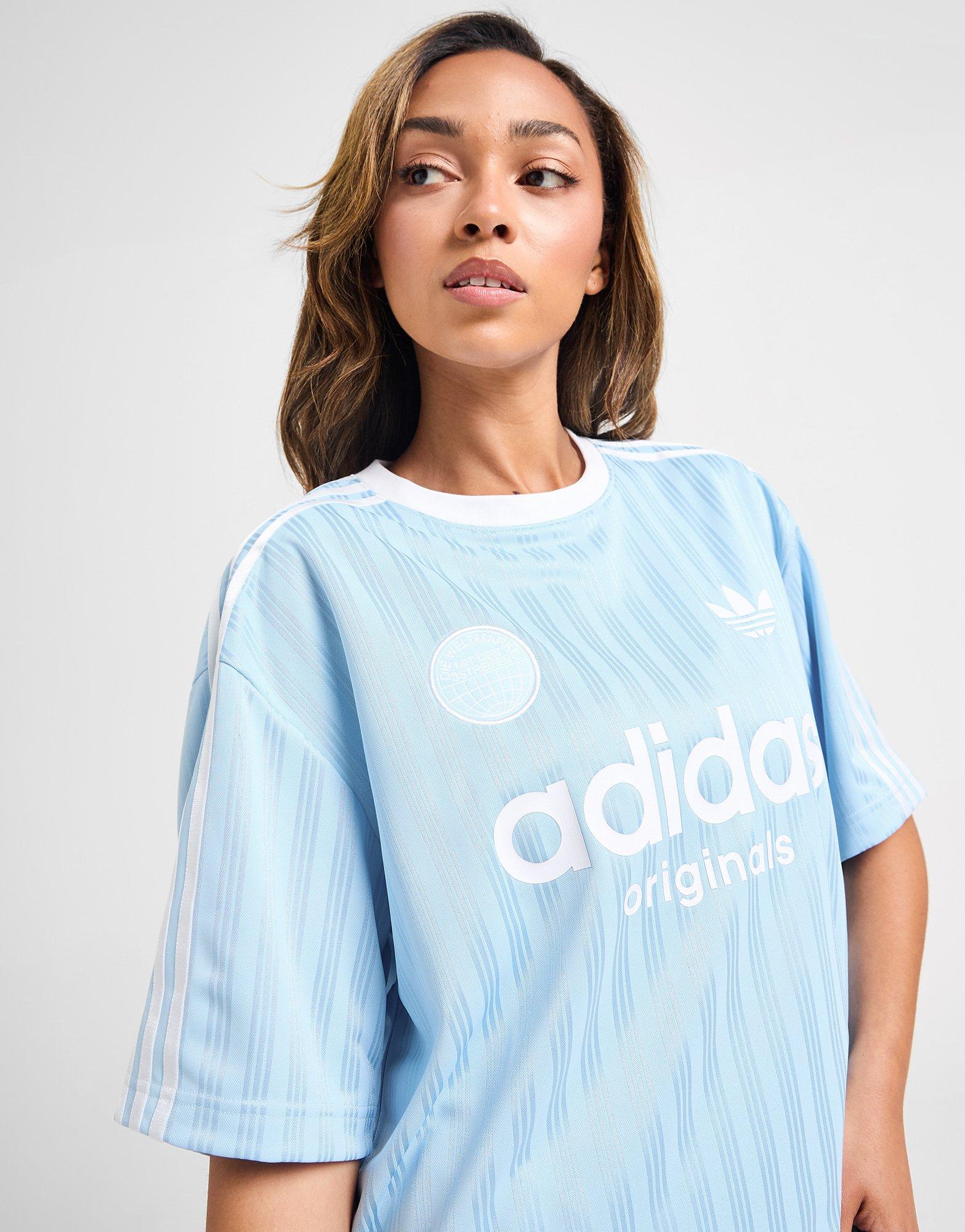 トップス ADIDAS ORIGINALS FOOTBALL CLASSIC TSHIRT Blue adidas Originals Football Oversized T-Shirt | JD Sports UK