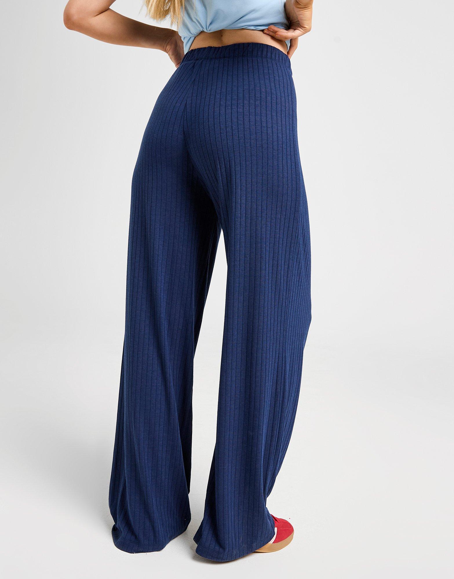 【関税込】adidas アディダス Essentials Rib Wide Joggers Blue adidas Originals Essentials Rib Wide Joggers - JD