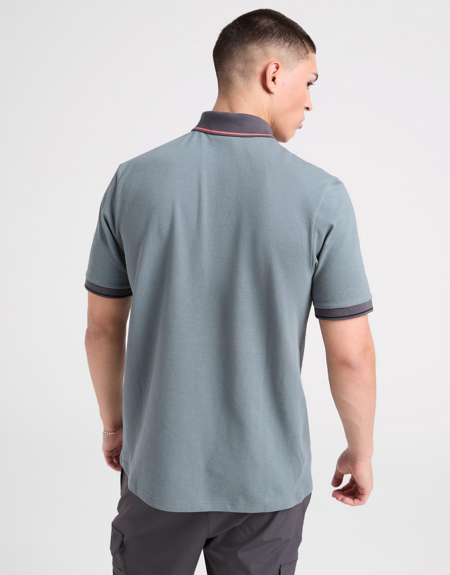 Red Run Activewear Zip Polo Shirt