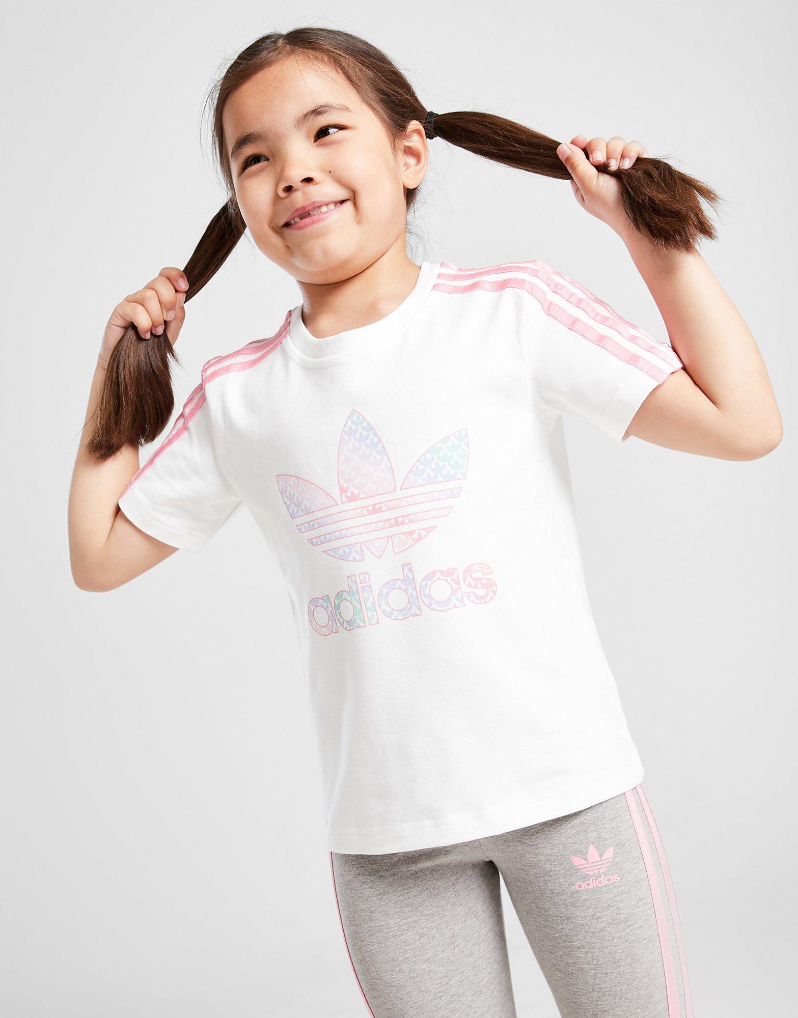 adidas Originals Trefoil All Over Print T-Shirt/Shorts Set Children