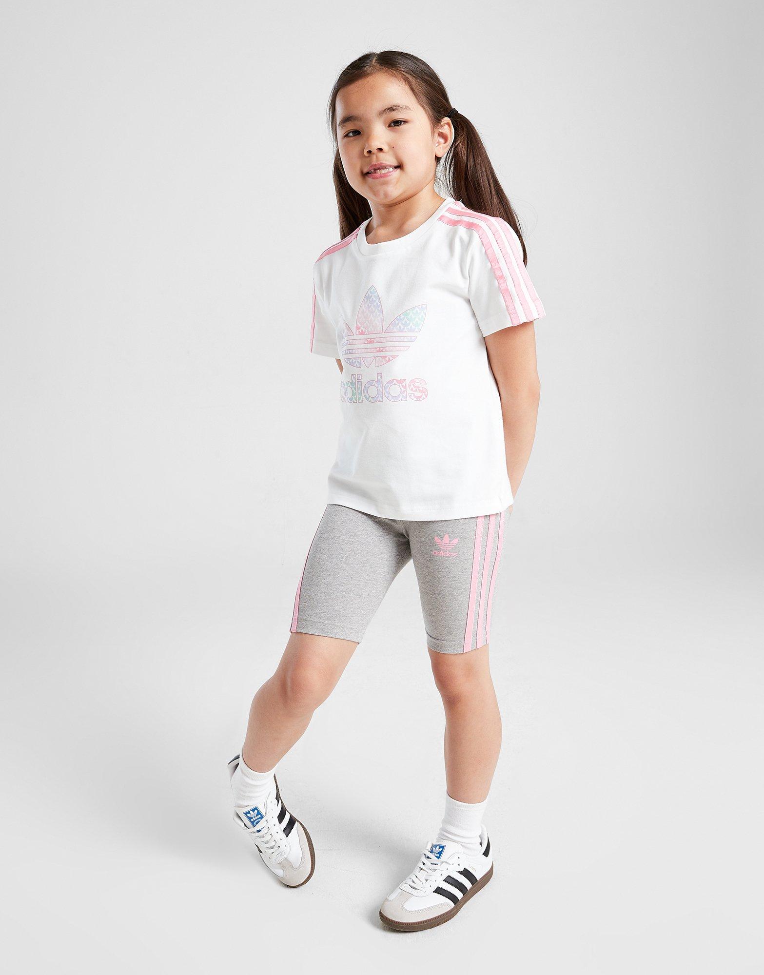 adidas Originals Trefoil All Over Print T-Shirt/Shorts Set Children