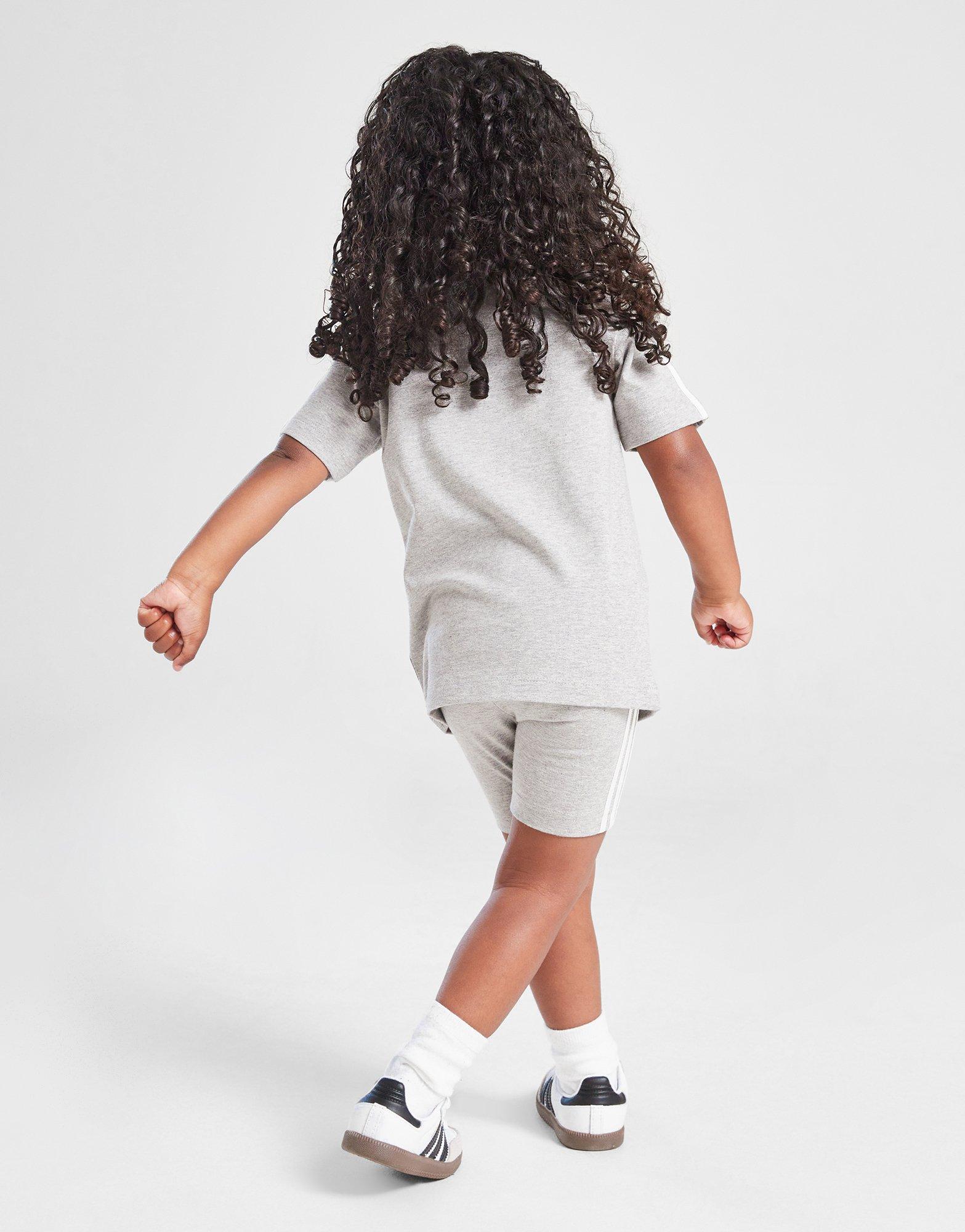 adidas Originals Girls' Trefoil Print T-Shirt/Shorts Set Infant