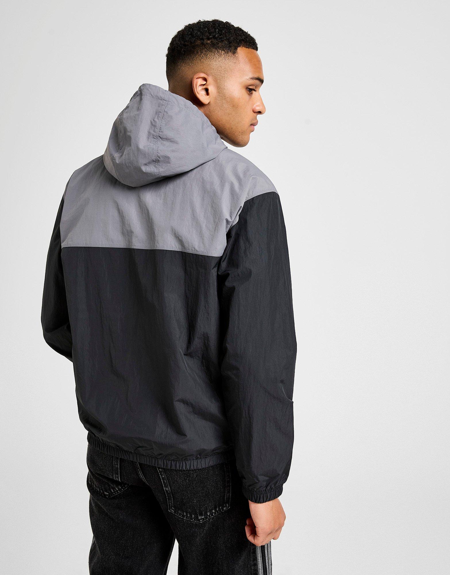 Black adidas Originals Colour Block Vintage Windbreaker - JD