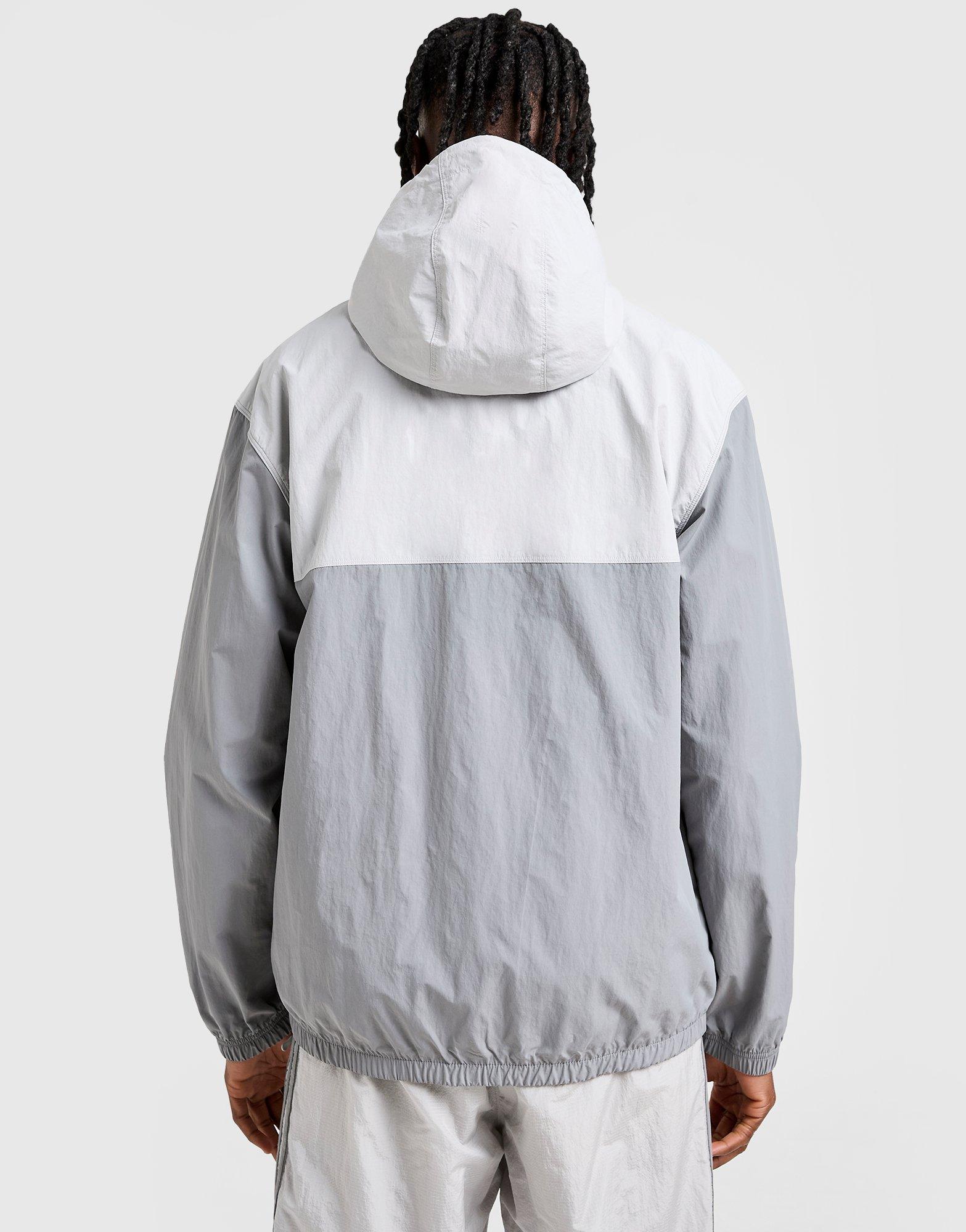 Grey adidas Originals Colour Block Vintage Windbreaker - JD