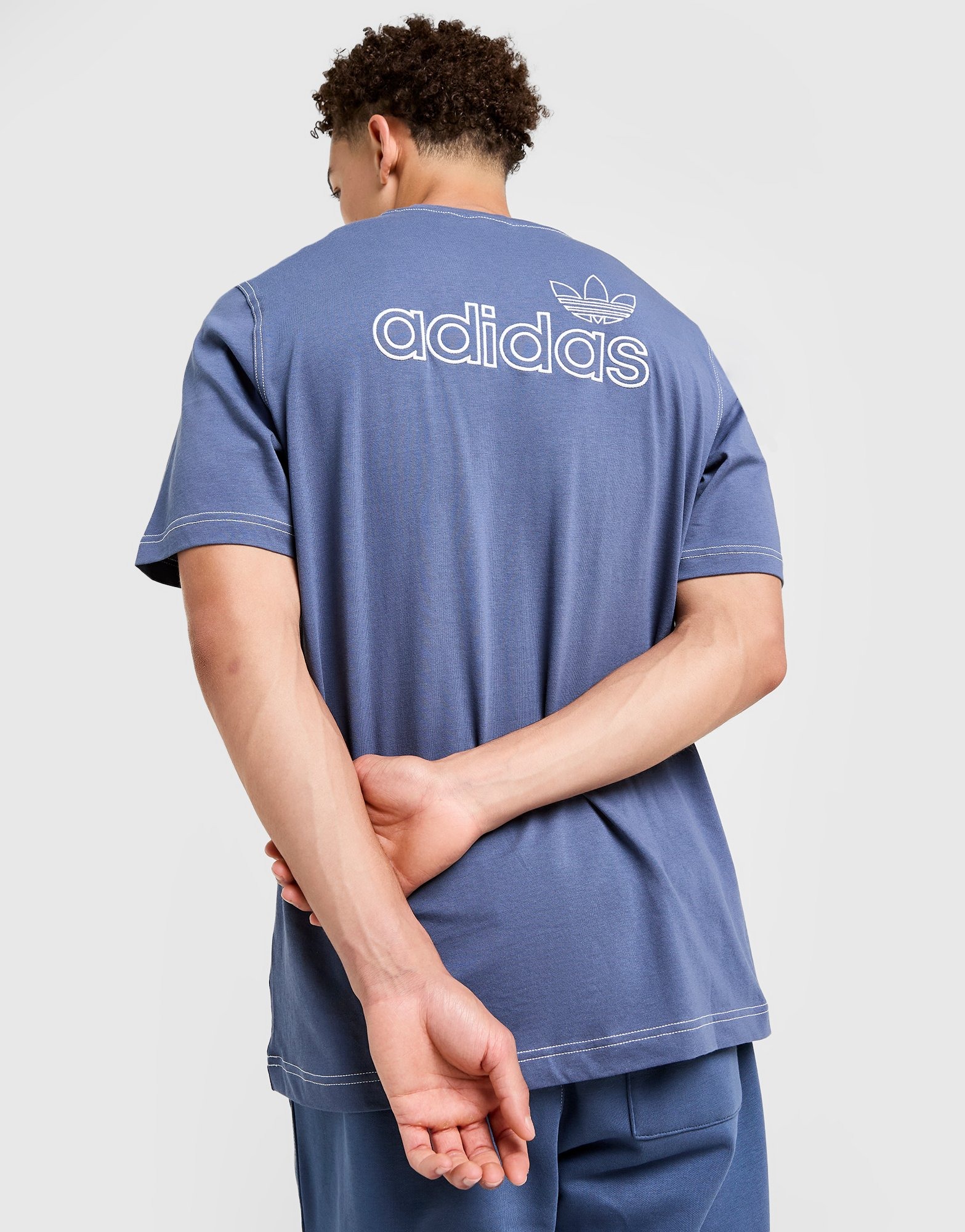 Blue adidas Originals Stitch T-Shirt JD Sports UK
