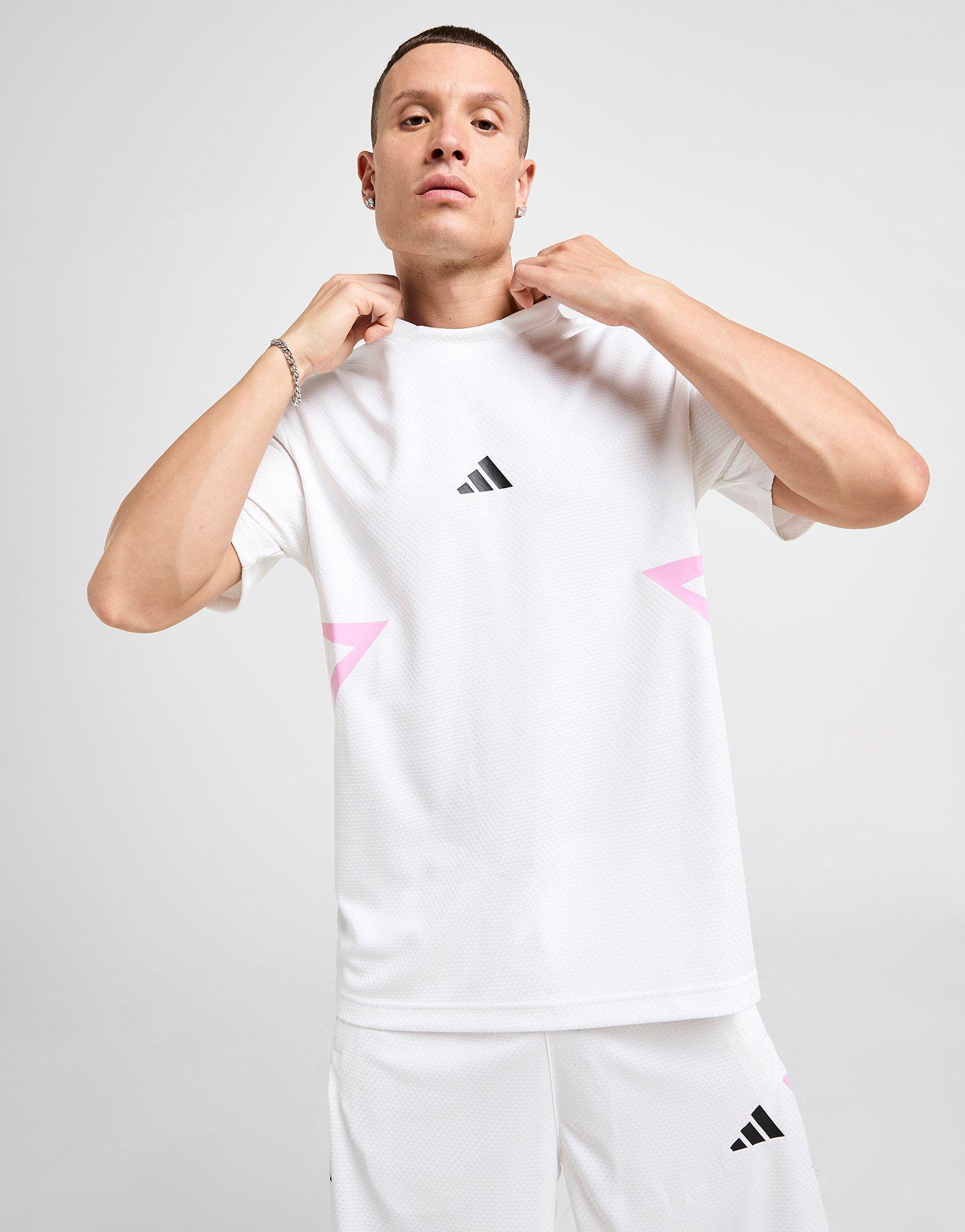 【adidas】Tiro カラーブロック Tシャツ ※送関込 White adidas Tiro Colour Block T-Shirt | JD Sports UK