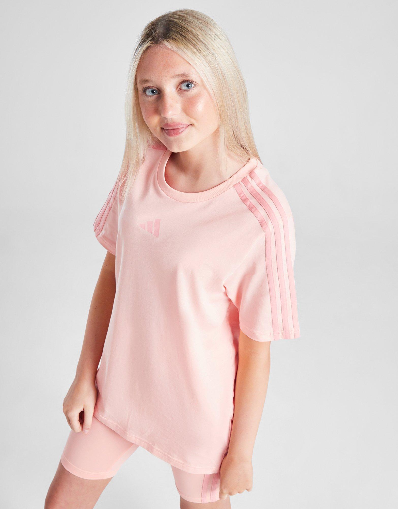 adidas Girls' 3-Stripes T-Shirt Junior