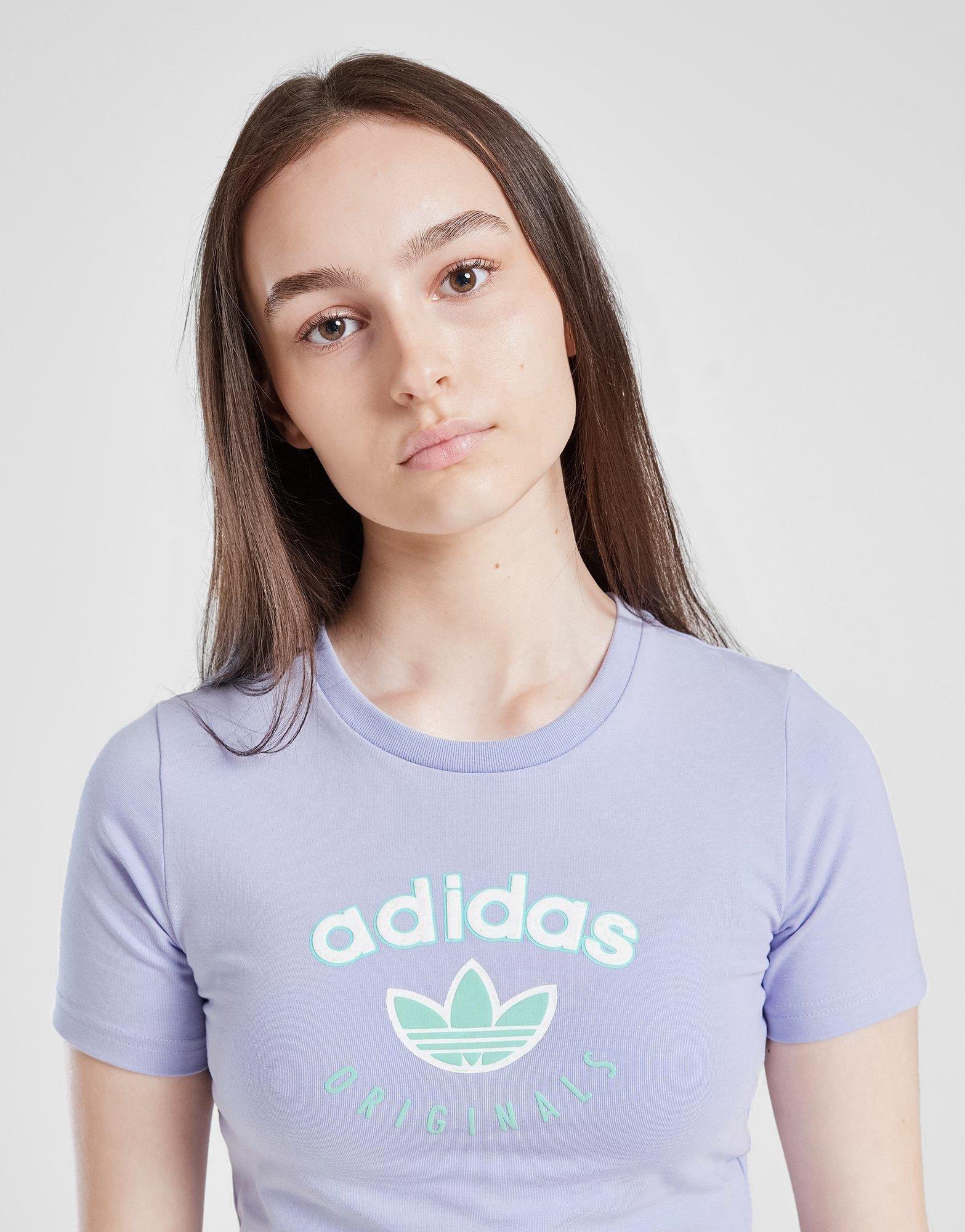 adidas Originals Girls' Puff Logo T-Shirt Junior