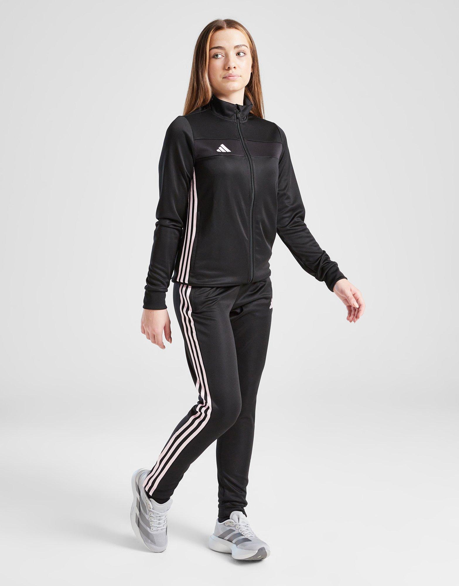 adidas Girls' Poly Full Zip Tracksuit Junior