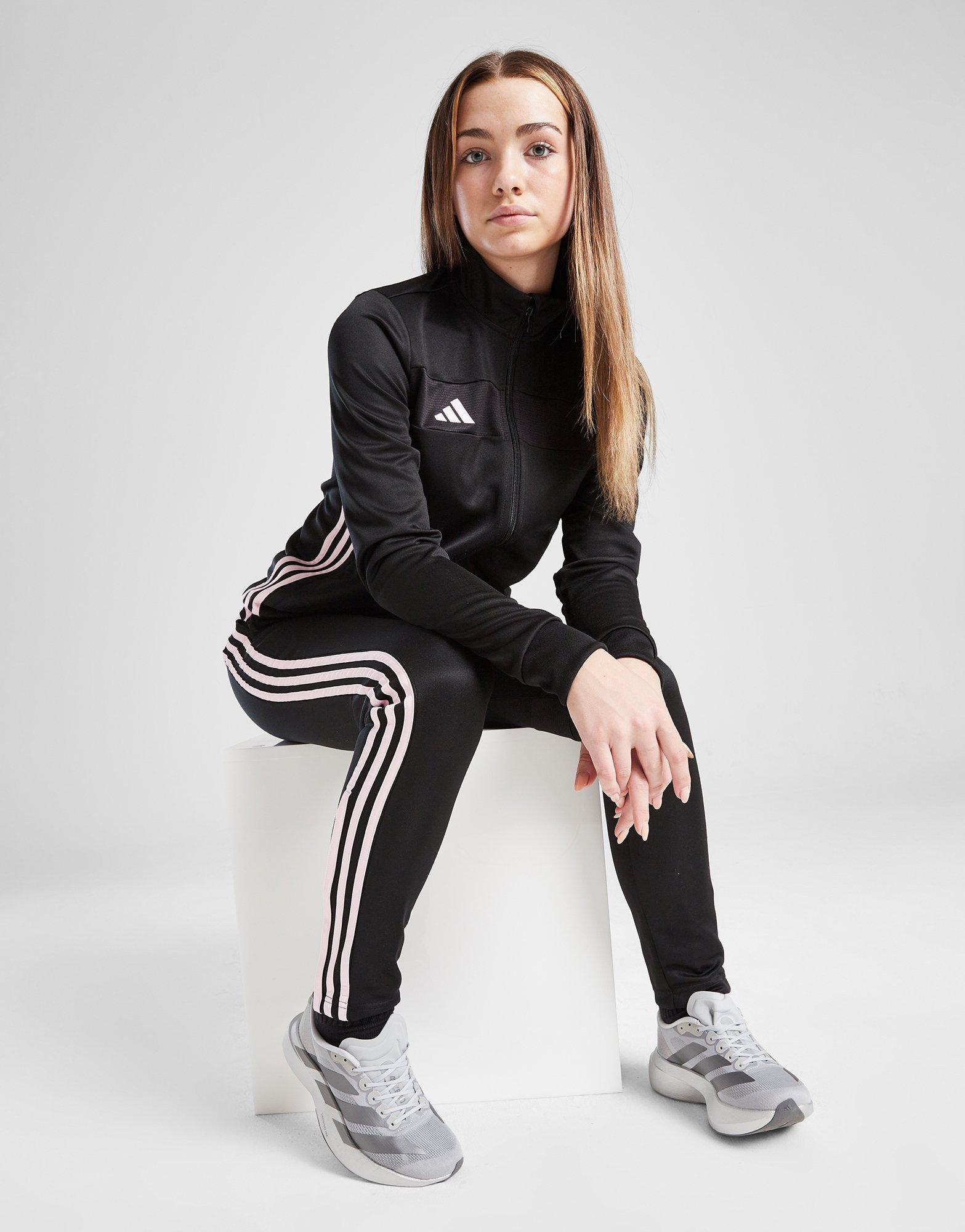 adidas Girls' Poly Full Zip Tracksuit Junior