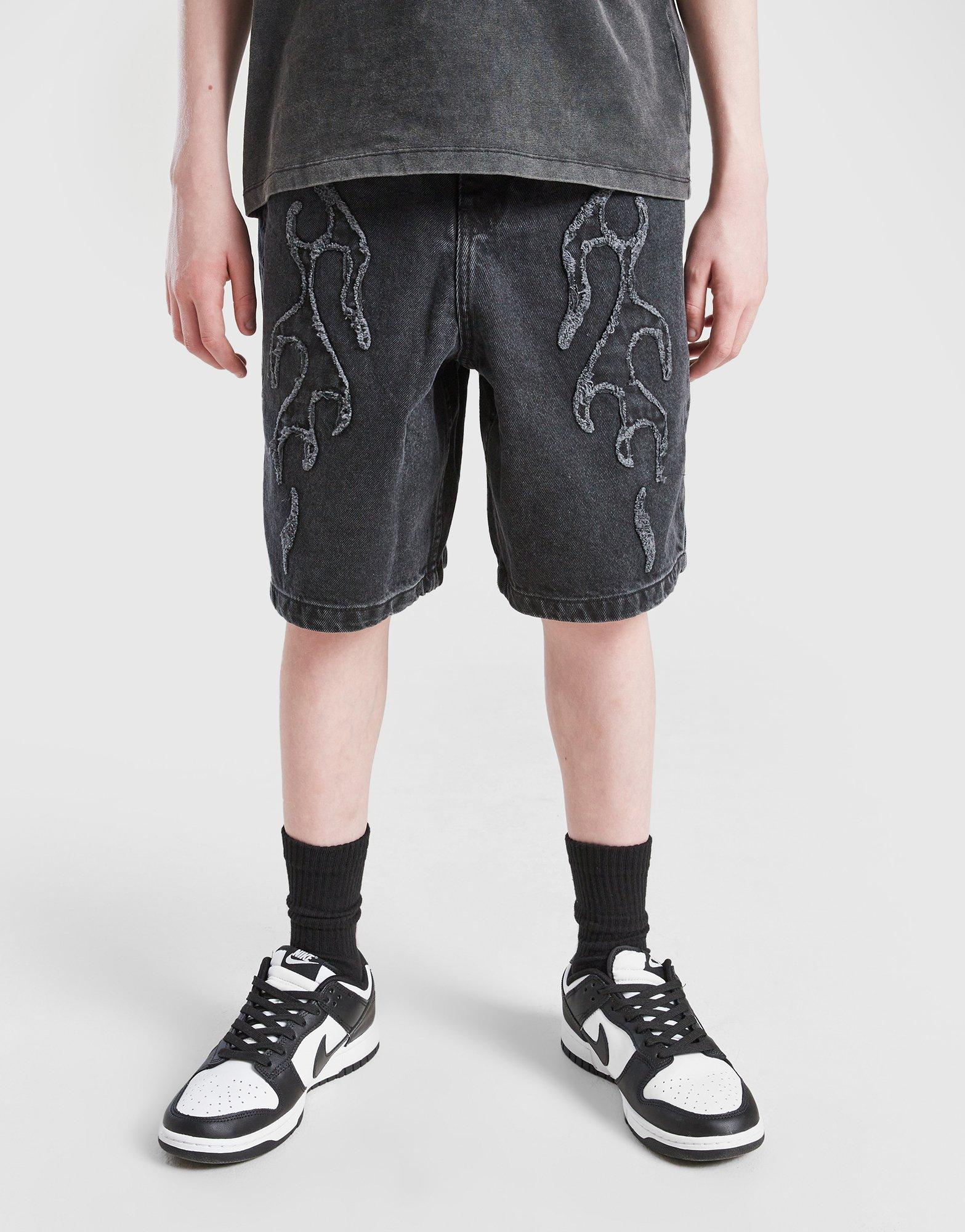 Supply & Demand Flame Denim Shorts Junior